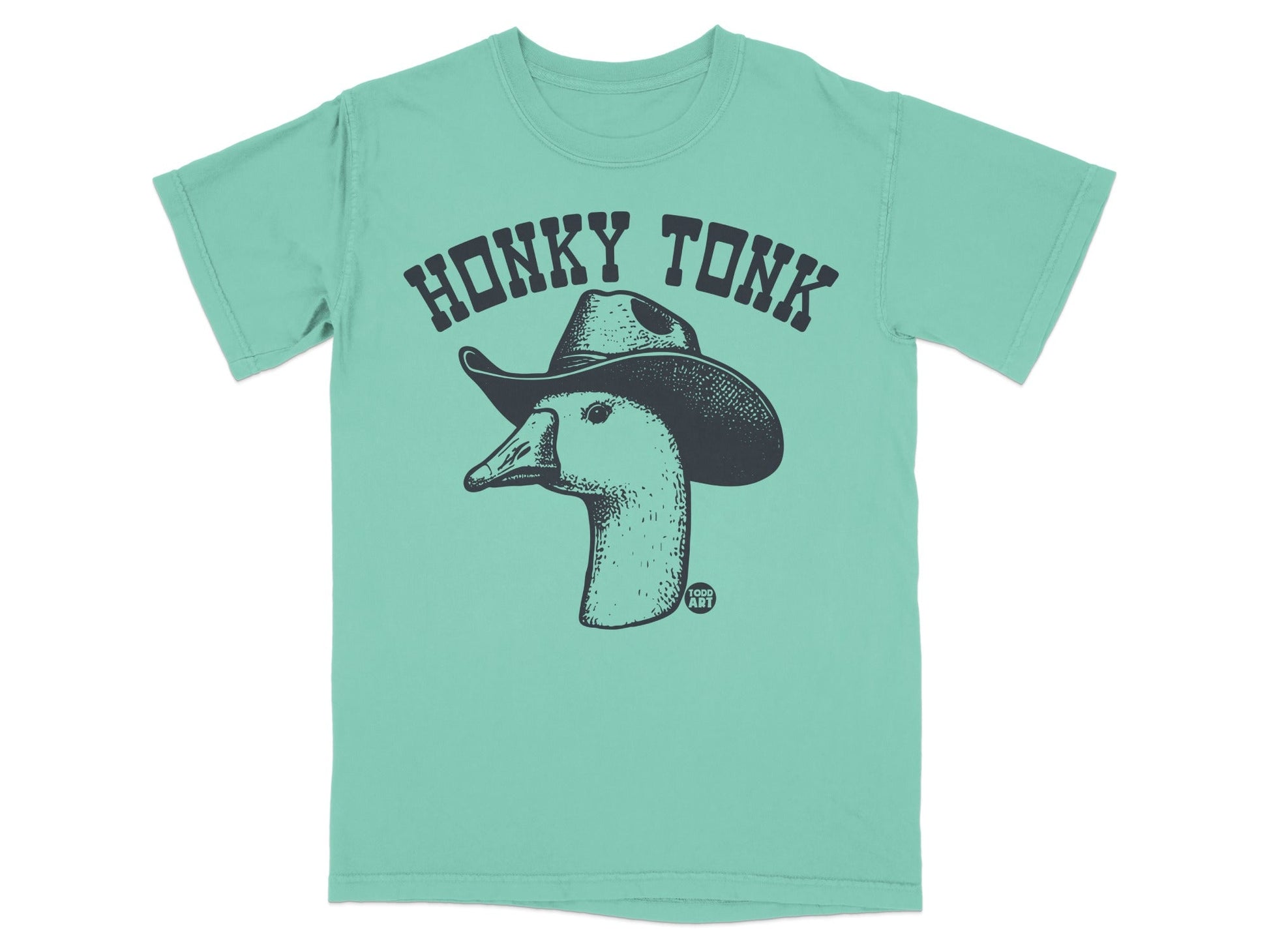 Honky Tonk Duck Wearing Cowboy Hat Graphic T-shirt