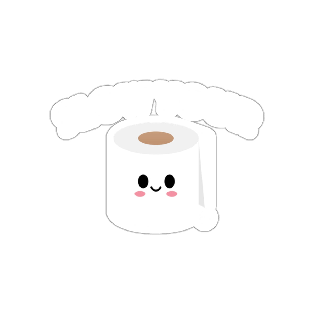 Slow Your Roll Cute Toilet Paper Character Design sticker