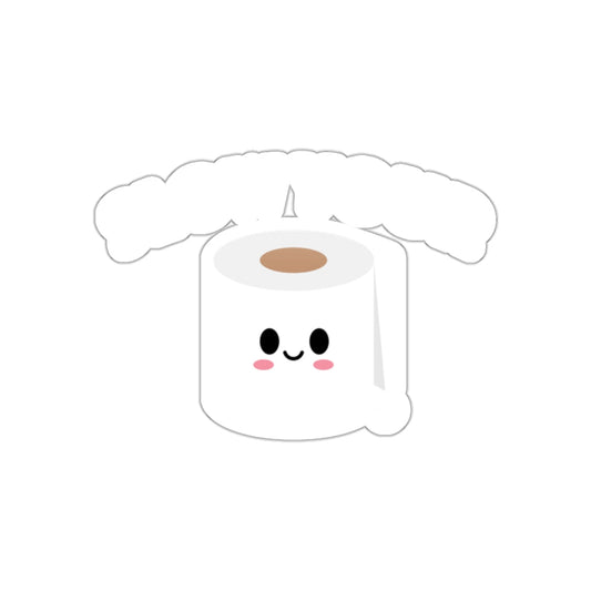 Slow Your Roll Cute Toilet Paper Character Design sticker