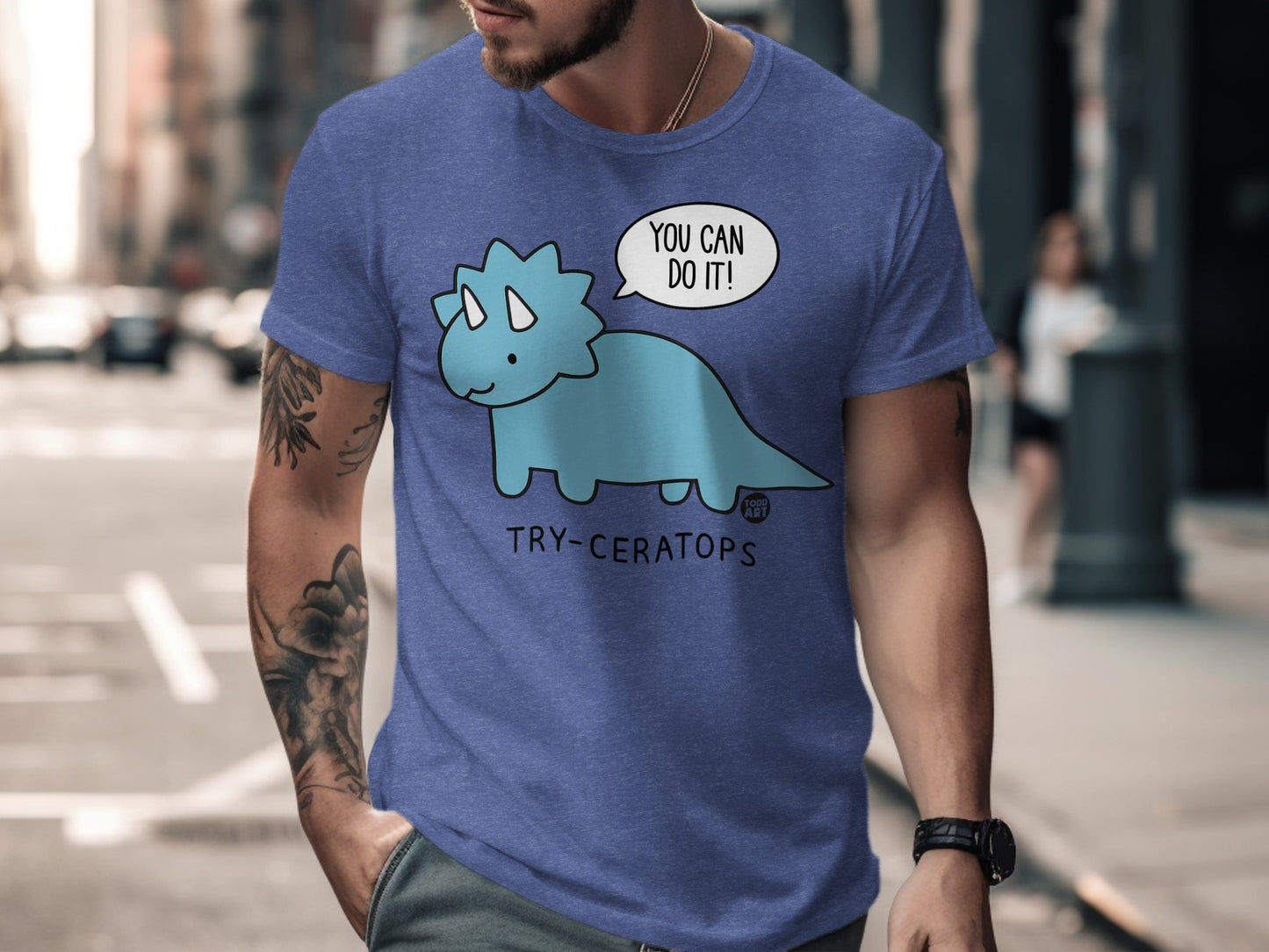Motivational Try-Ceratops Graphic Novelty Tee product