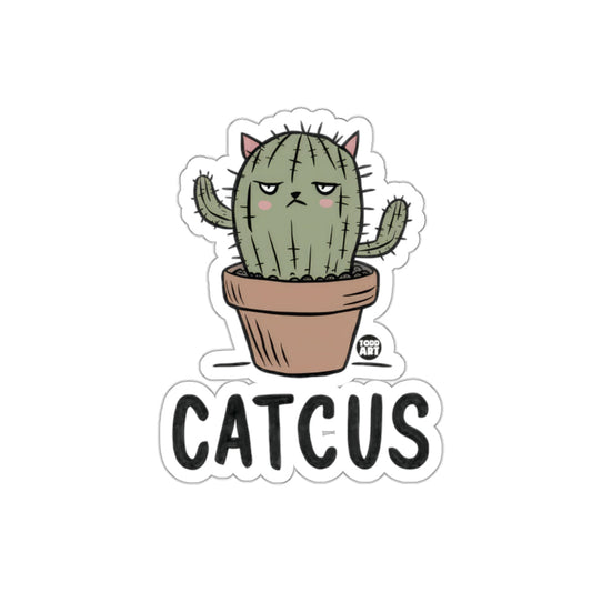 Grumpy Cat Cactus Funny Plant Pun Gift Idea sticker