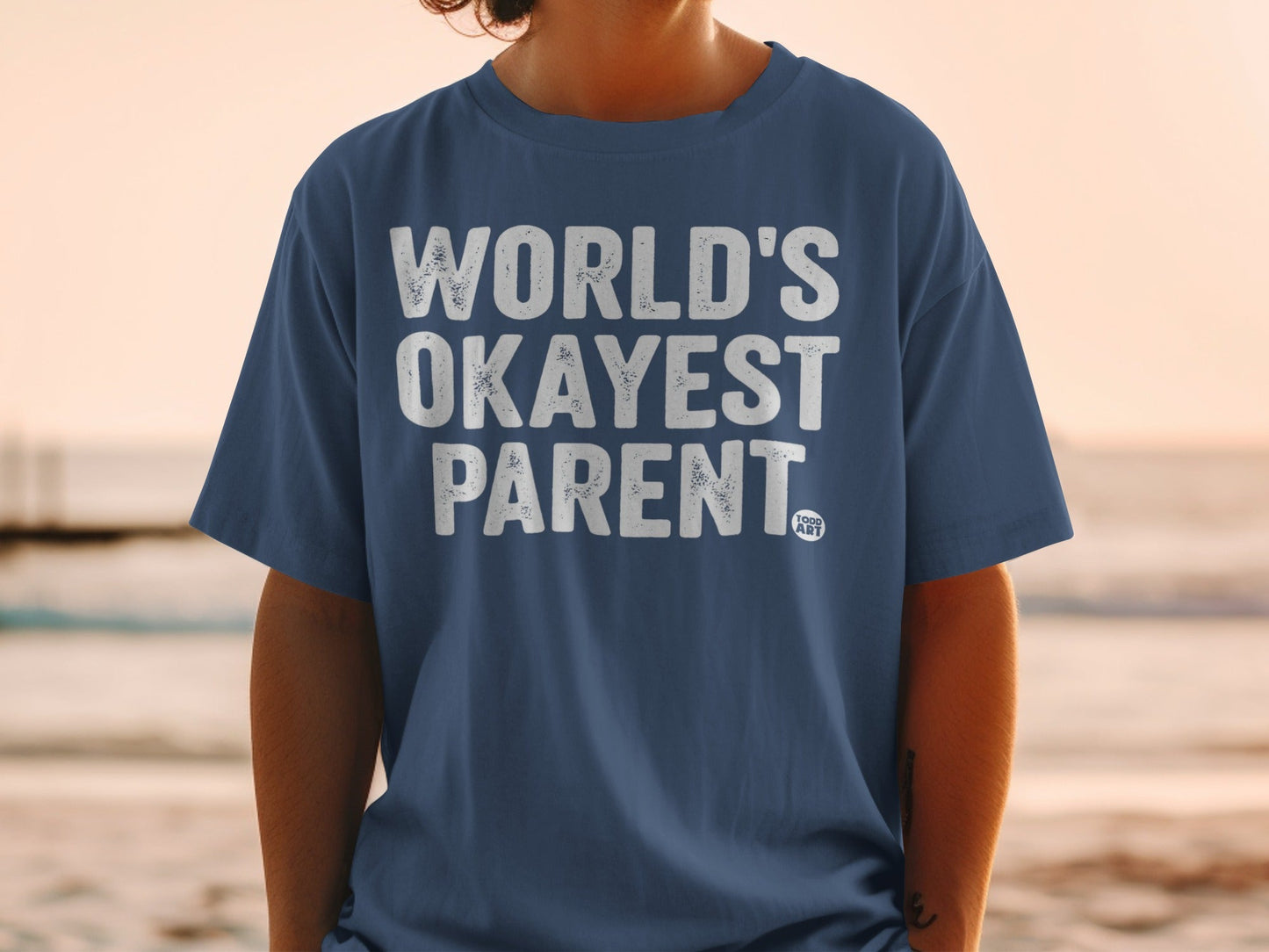 World's Okayest Parent Funny T-Shirt for Casual Wear