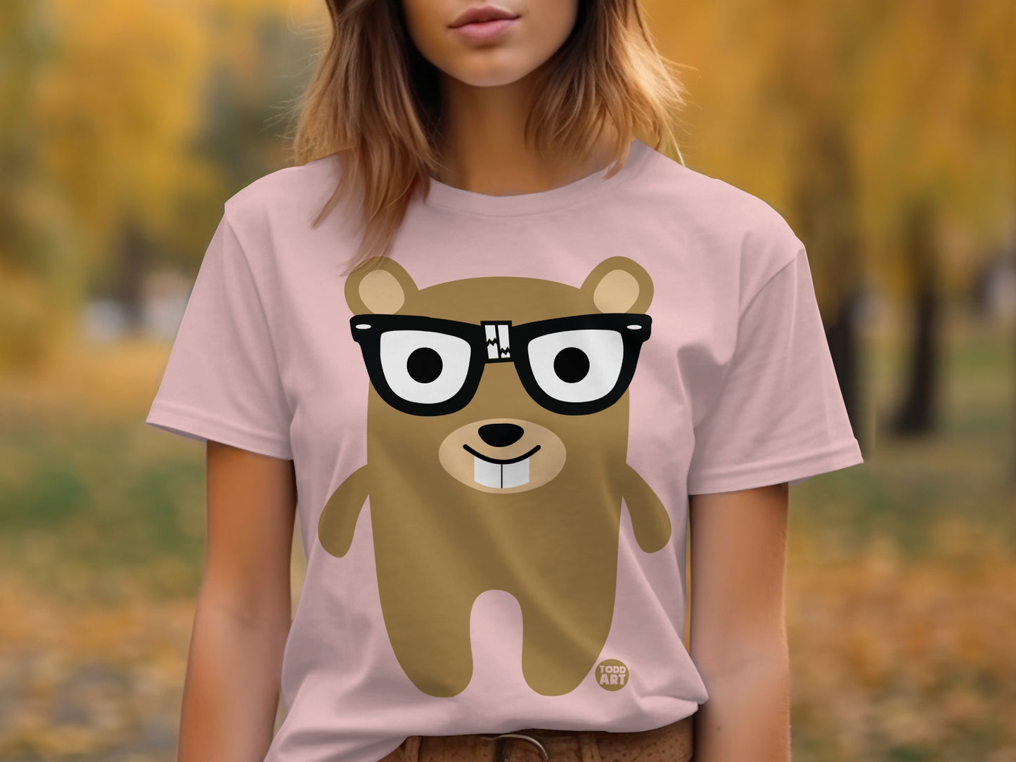 Cute Bear with Glasses Cute Fashion T-Shirt