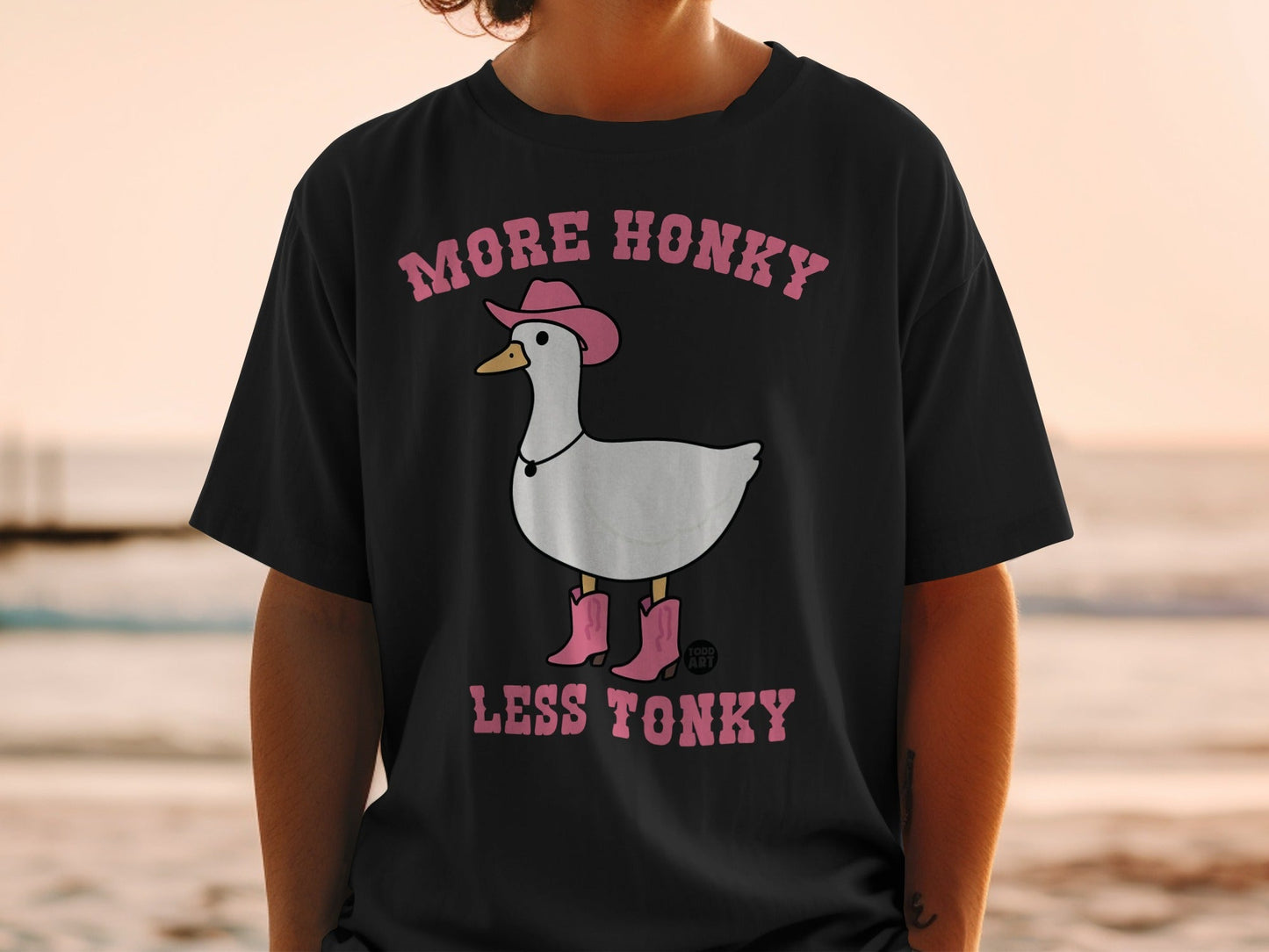 More Honky Less Tonky Duck Graphic T-Shirt
