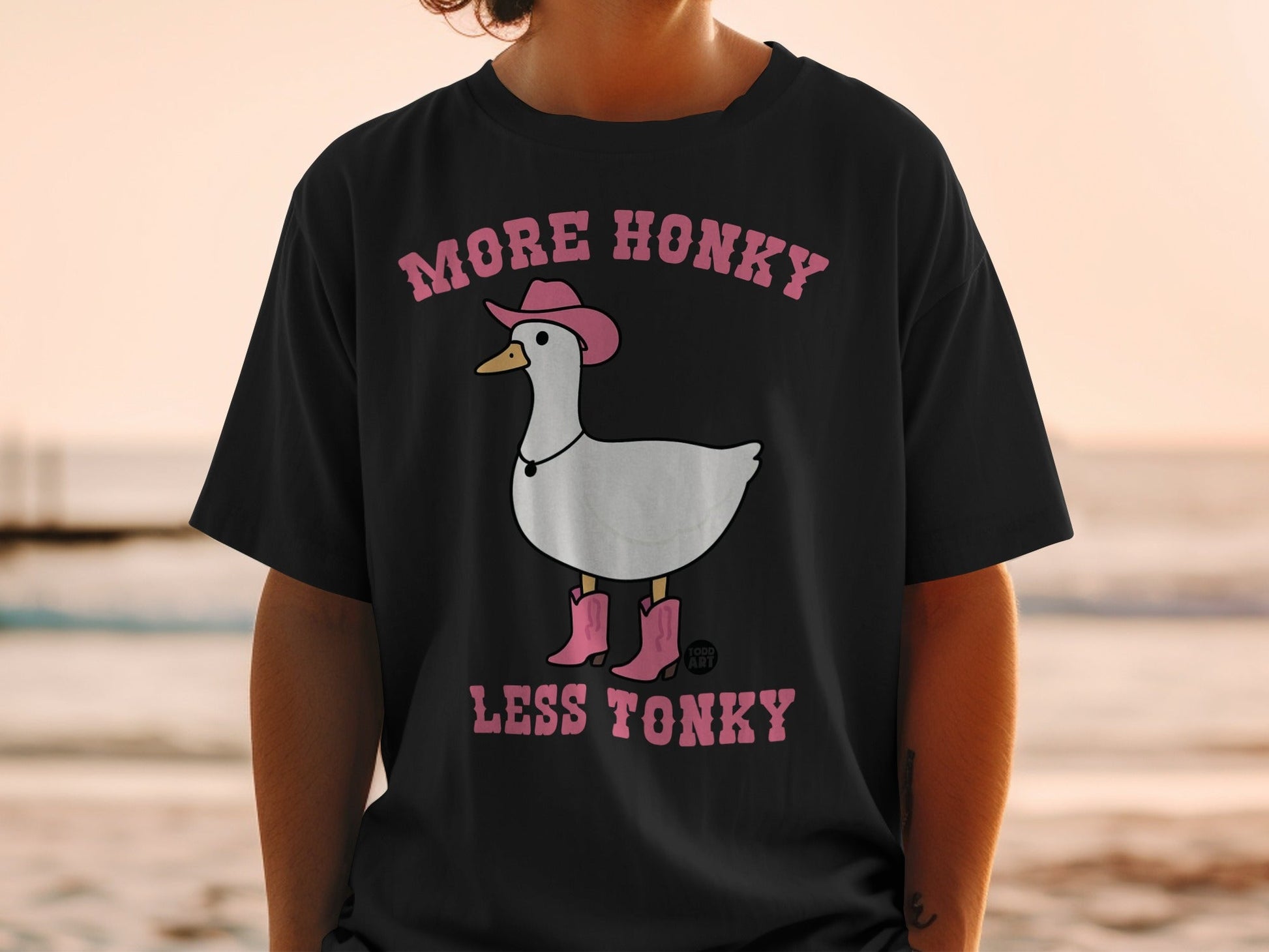 More Honky Less Tonky Duck Graphic T-Shirt