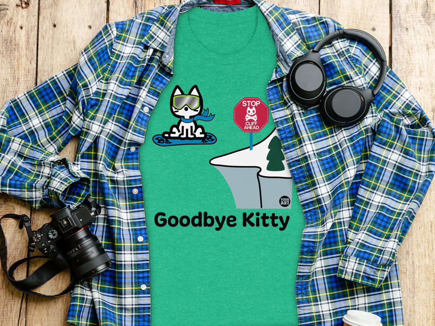 Goodbye Kitty Stop Cat Ahead T-Shirt