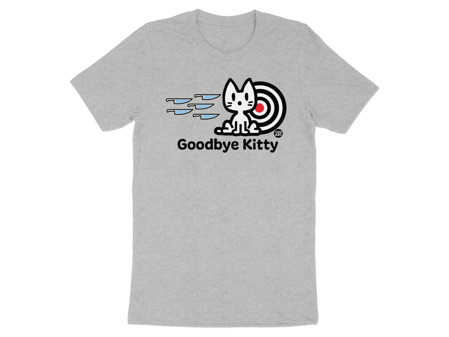 Goodbye Kitty Graphic T-Shirt Cute Cat Design Apparel