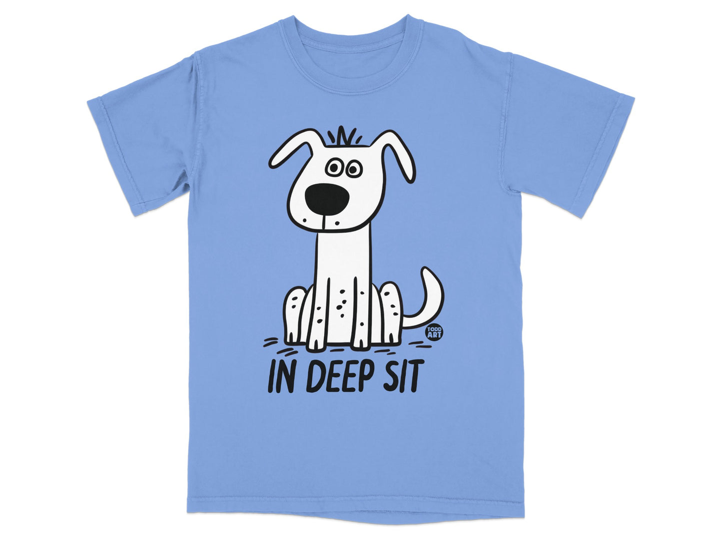 In Deep Sit Funny Dog Cartoon T-Shirt Apparel