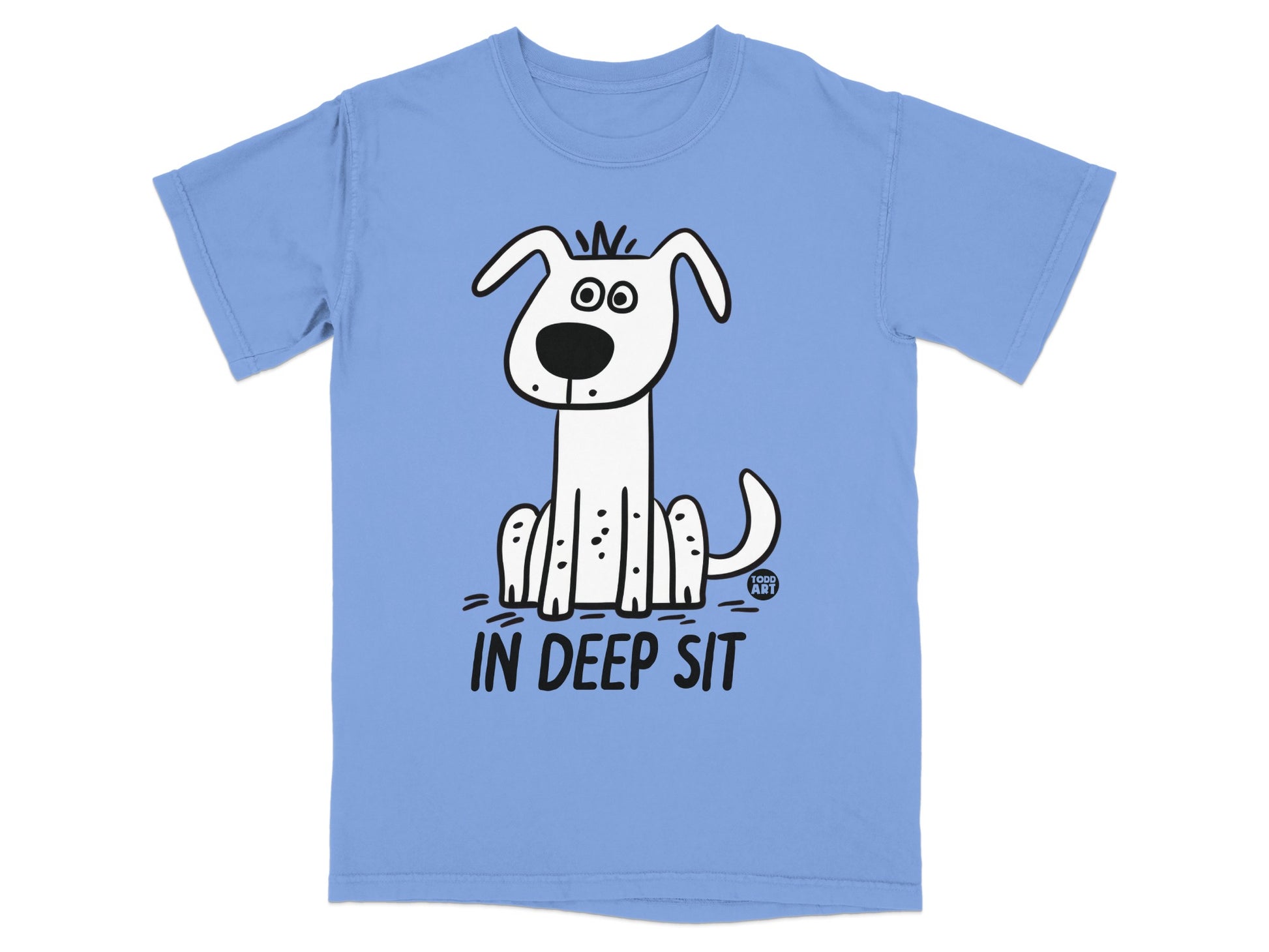 In Deep Sit Funny Dog Cartoon T-Shirt Apparel