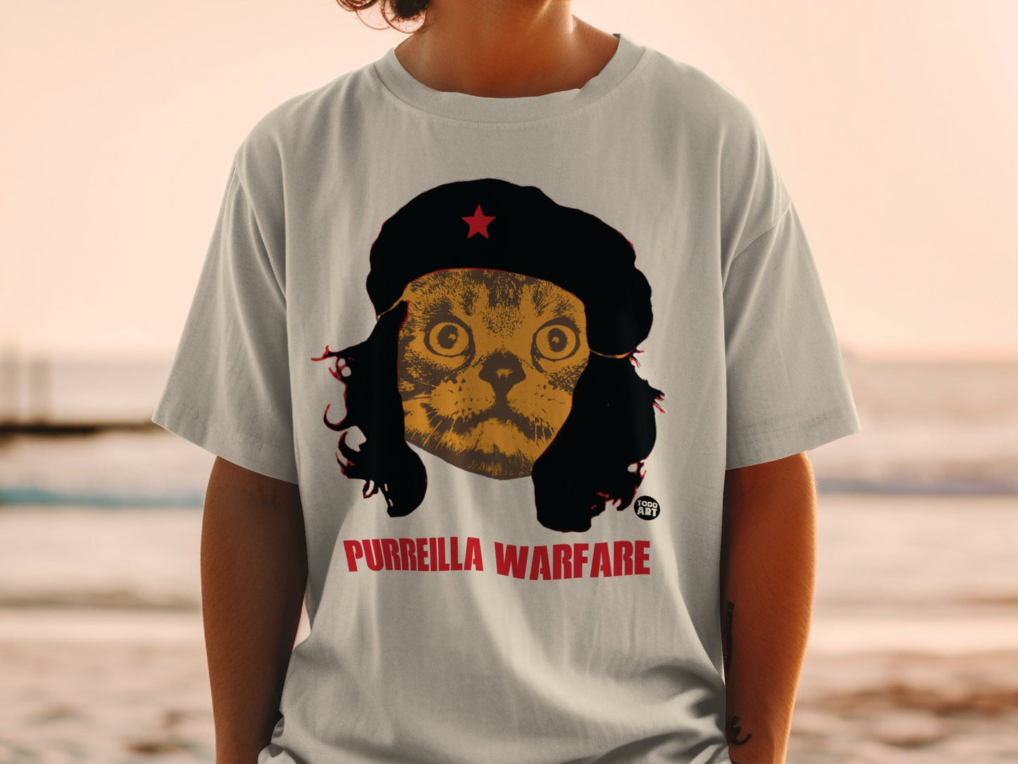 Purriella Warfare Cat Design Graphic T Shirt Product