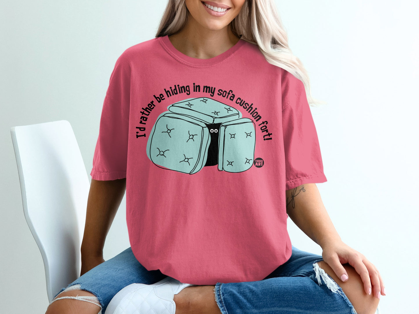 I'd rather be hiding in my sofa cushion fort! product type