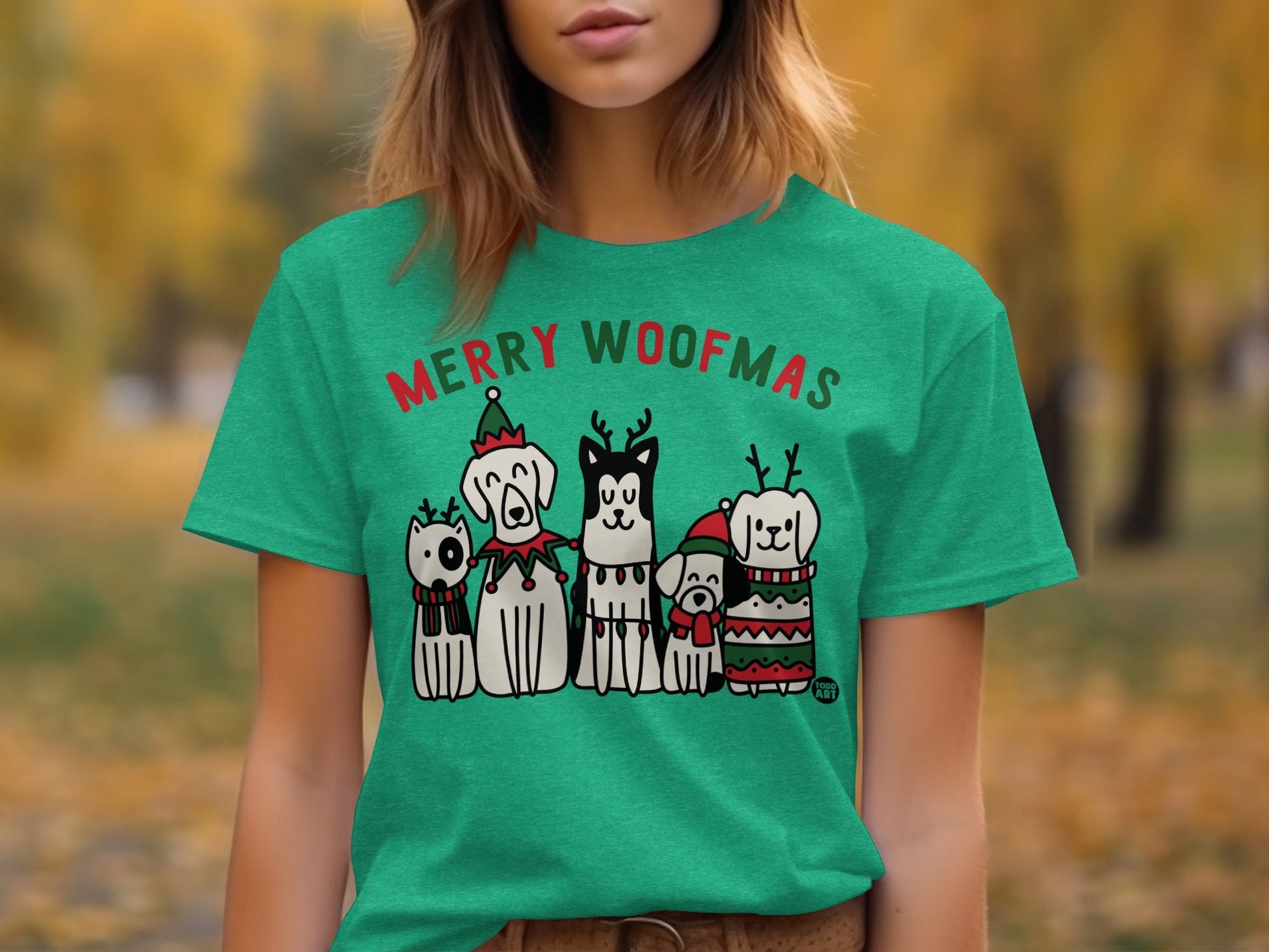 Merry Woofmas Dog Christmas Graphic Shirt