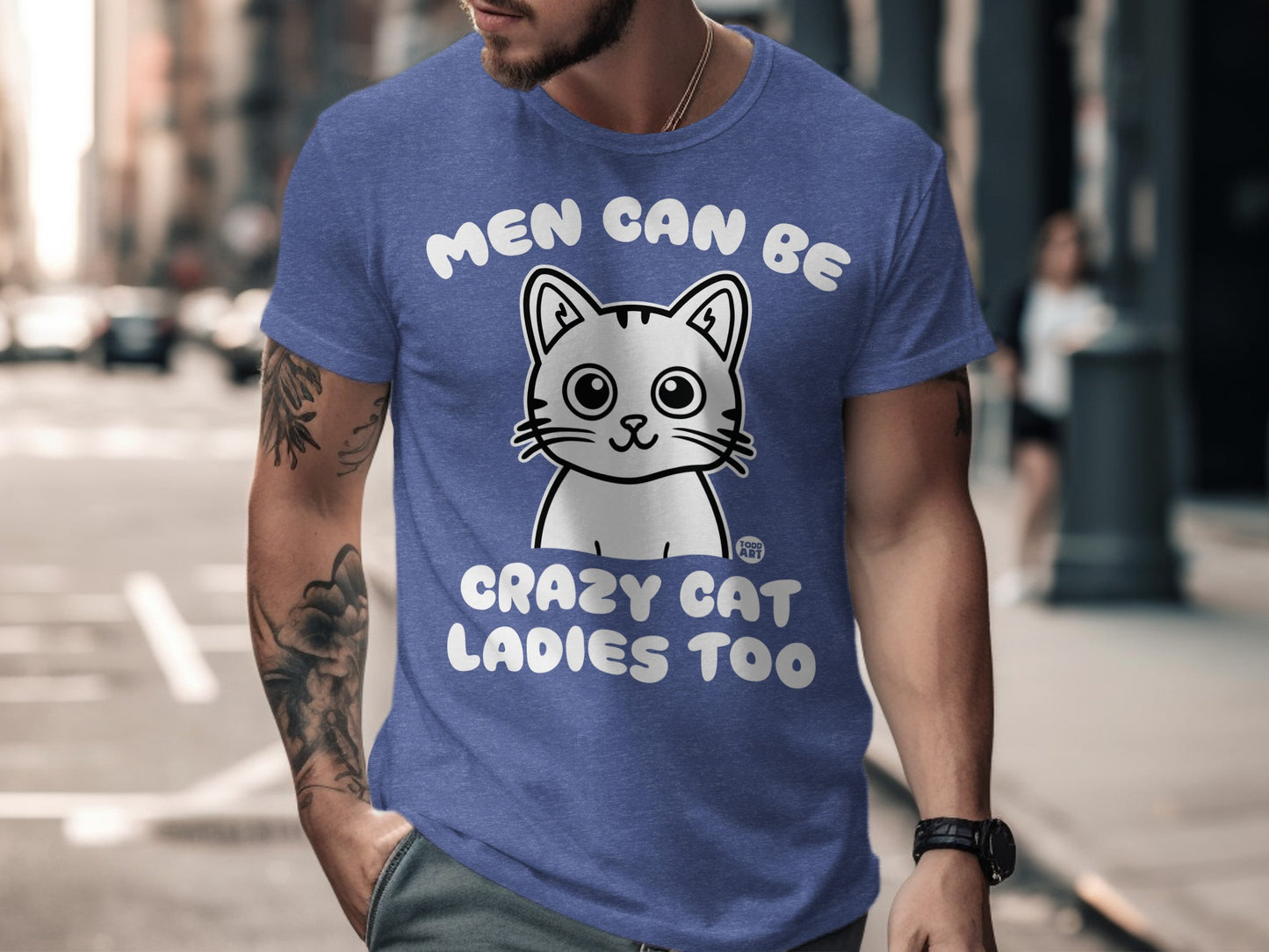 Men Can Be Crazy Cat Ladies Too Funny T-Shirt
