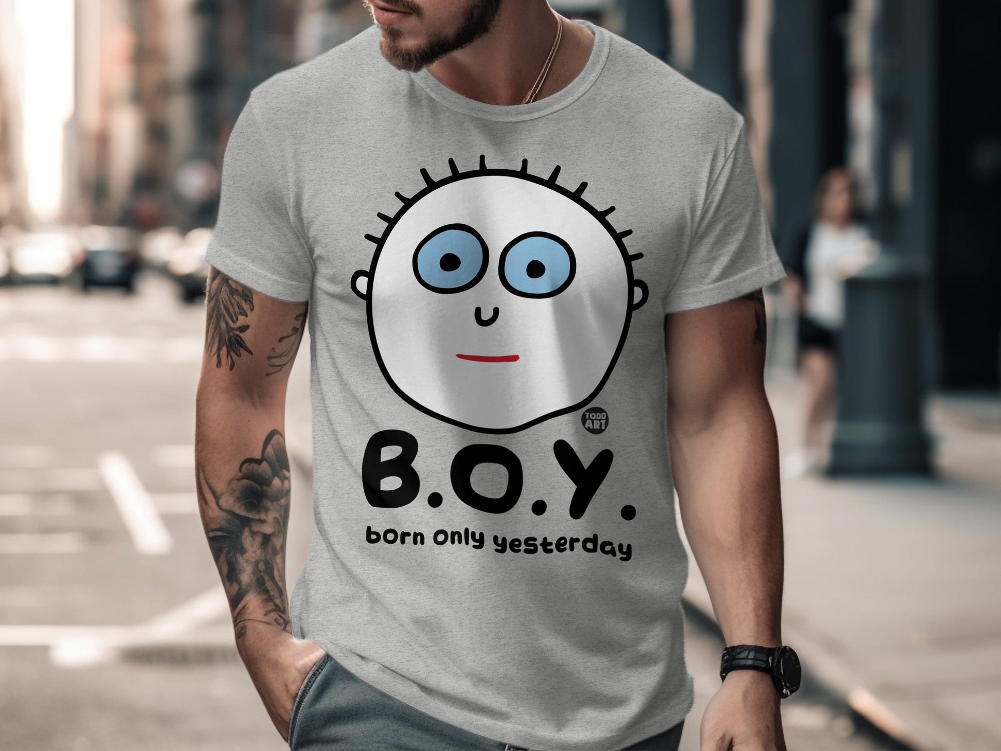 Born Only Yesterday Cartoon Character T-shirt