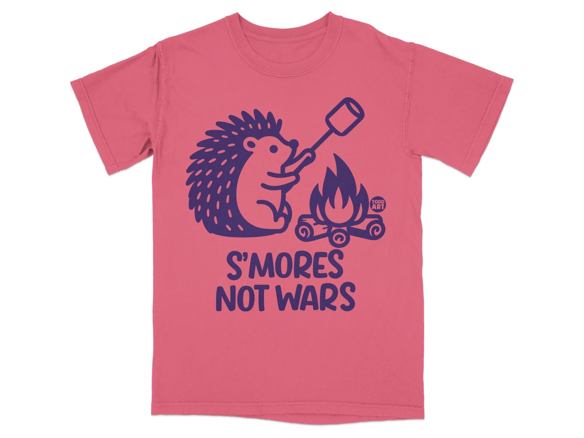 S'mores Not Wars Hedgehog with Campfire T-Shirt