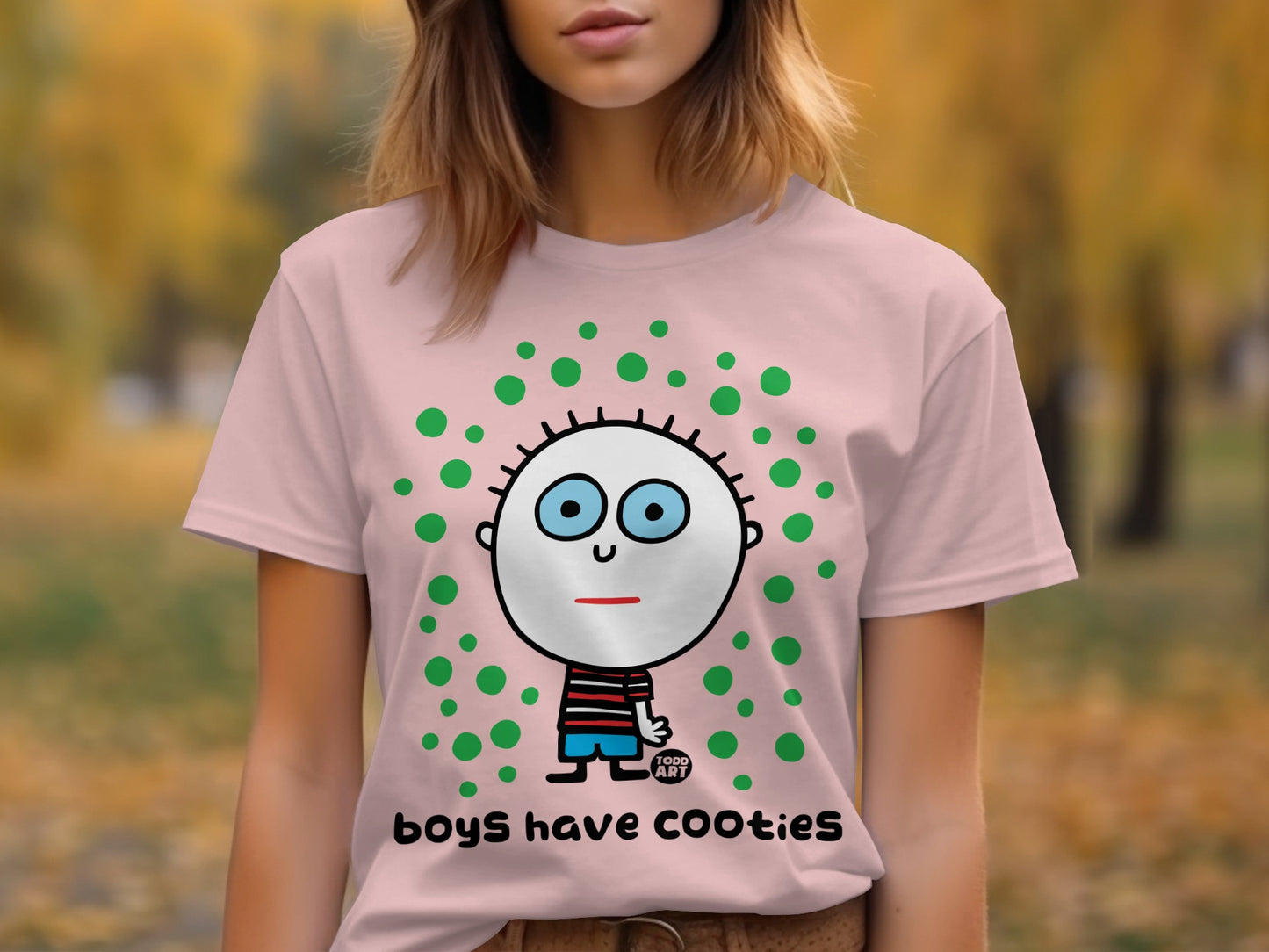 Boys Have Cooties Funny Graphic T-Shirt