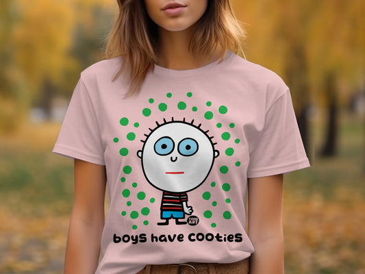 Boys Have Cooties Funny Graphic T-Shirt