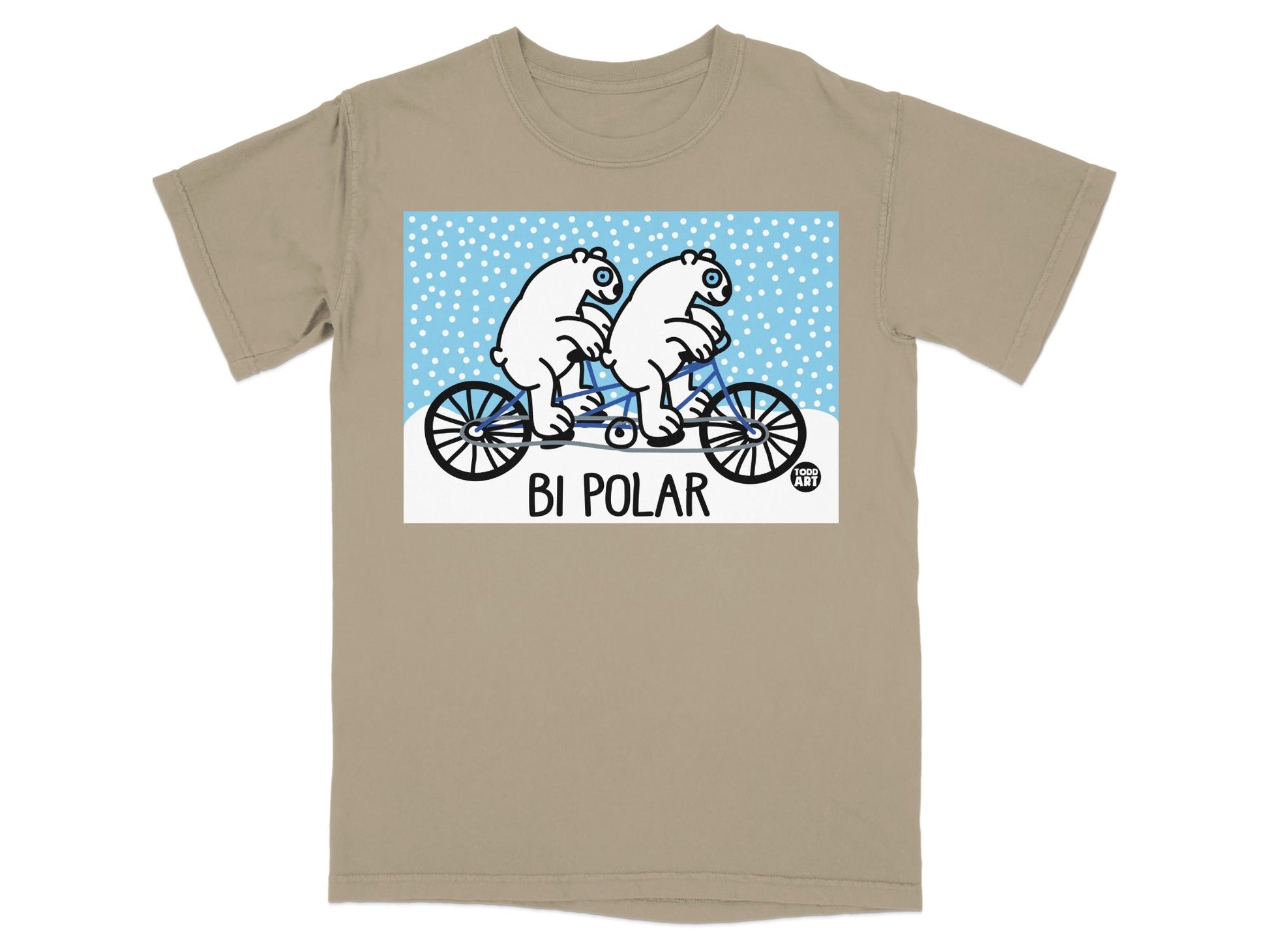 Bi Polar Bears on Bicycle Todd Art T-Shirt