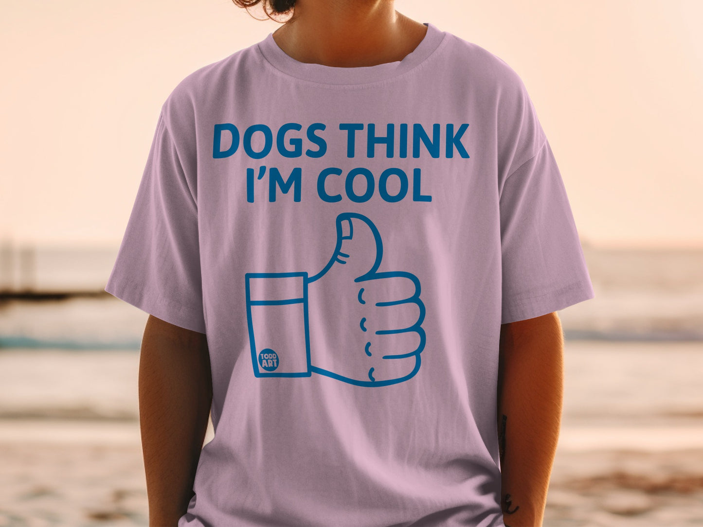 Dogs Think I'm Cool Thumbs Up Graphic Shirt