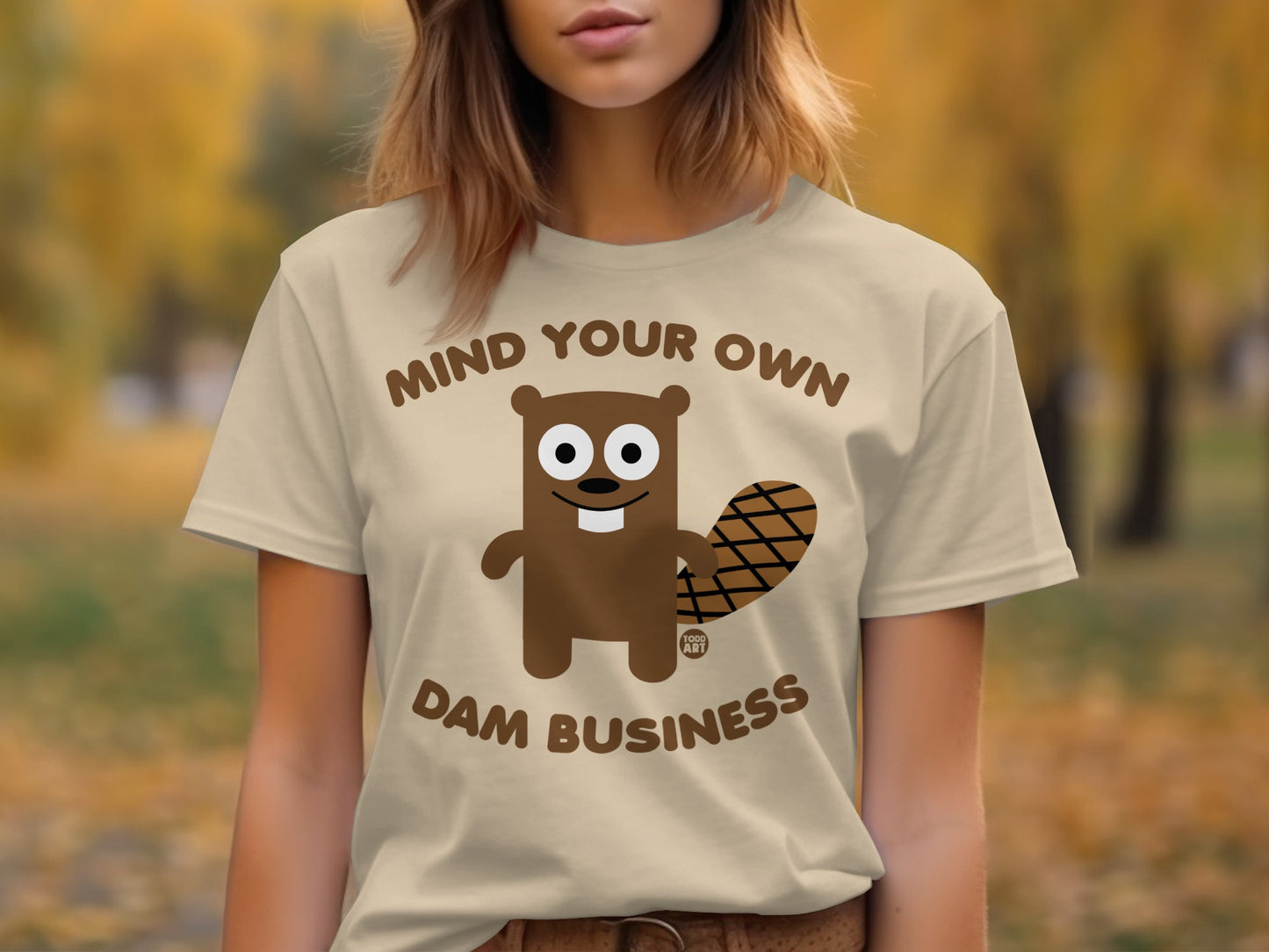 Mind Your Own Dam Business Beaver Graphic Tee