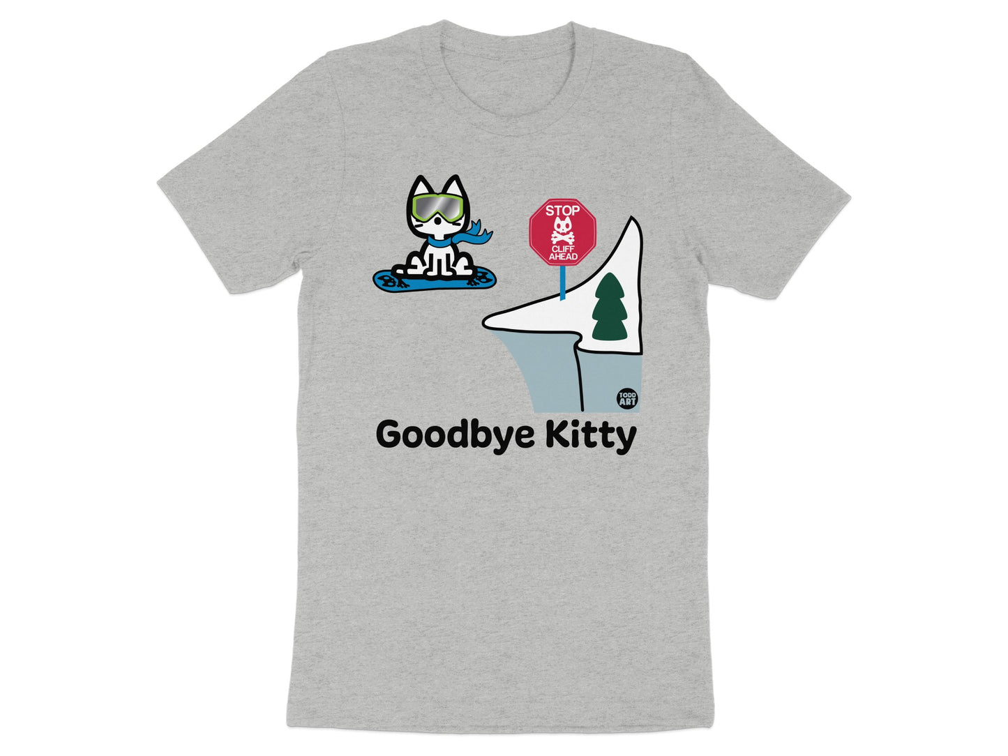 Goodbye Kitty Stop Go Board Here T-shirt