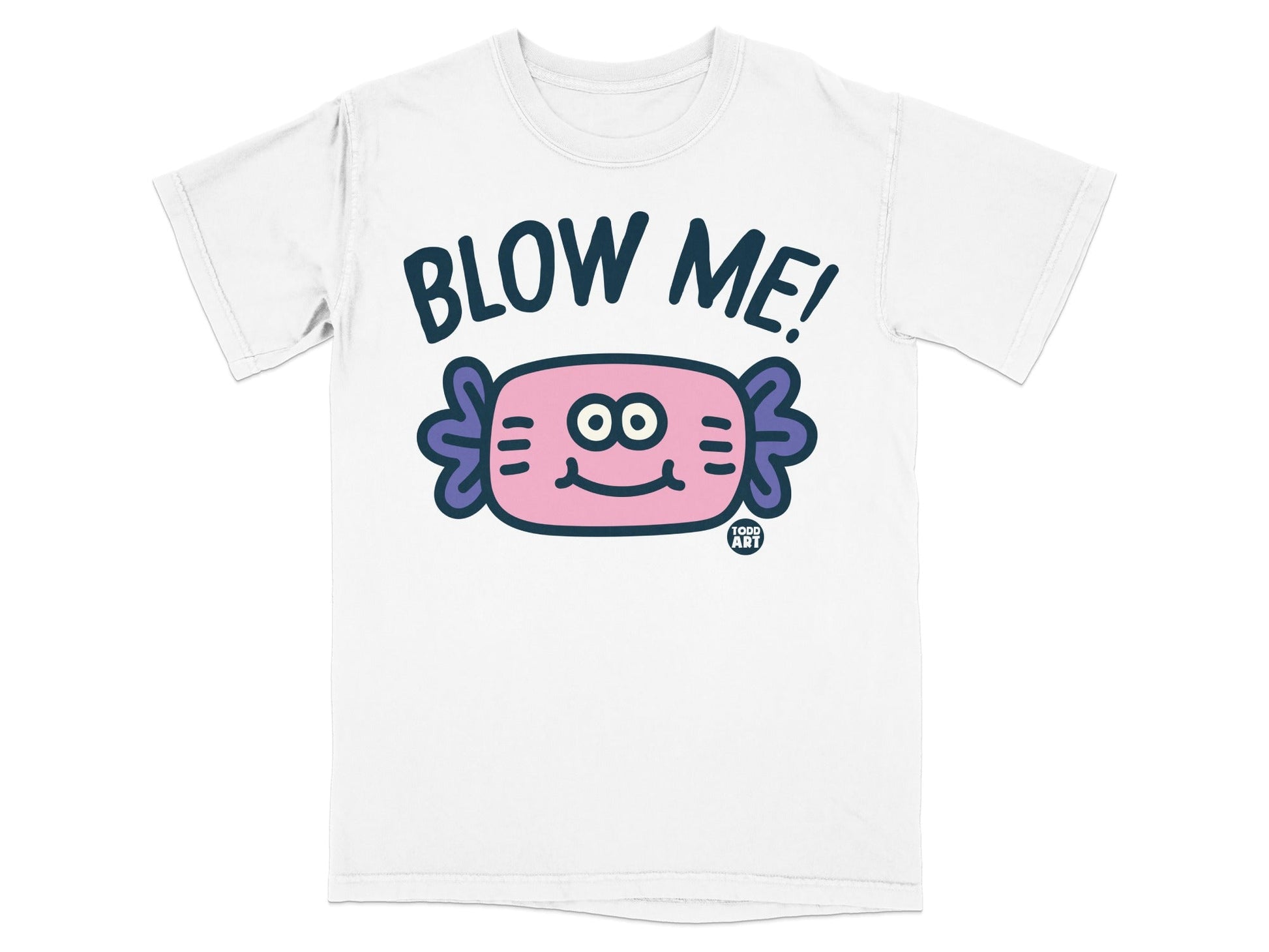 Blow Me Cartoon Candy Graphic Design T-shirt