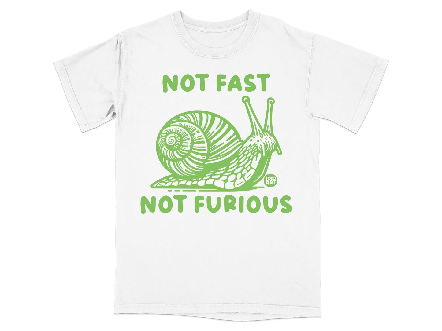 Not Fast Not Furious Snail Art Graphic T-shirt