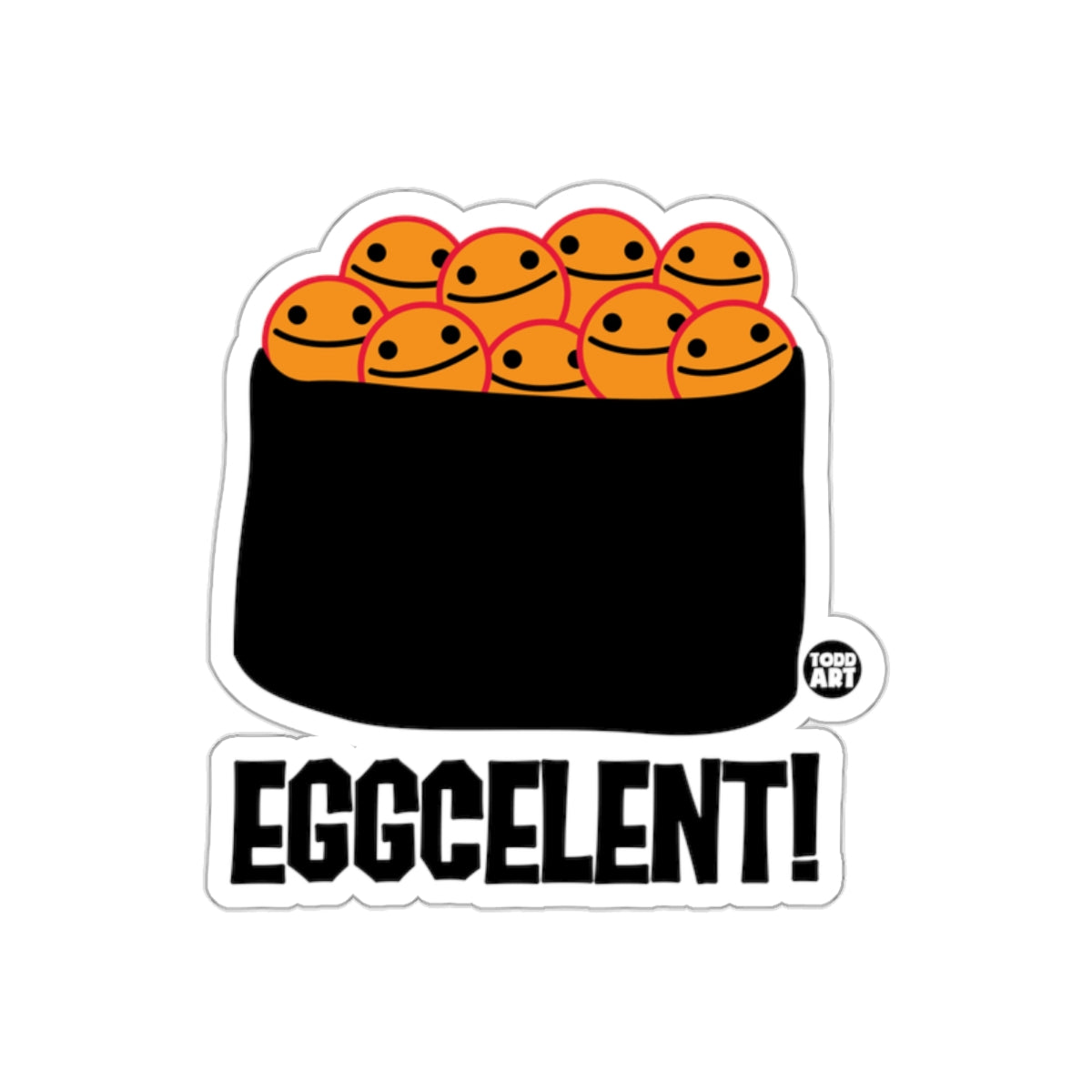 Eggcelent Cute Sushi Roll Sticker Fun Design