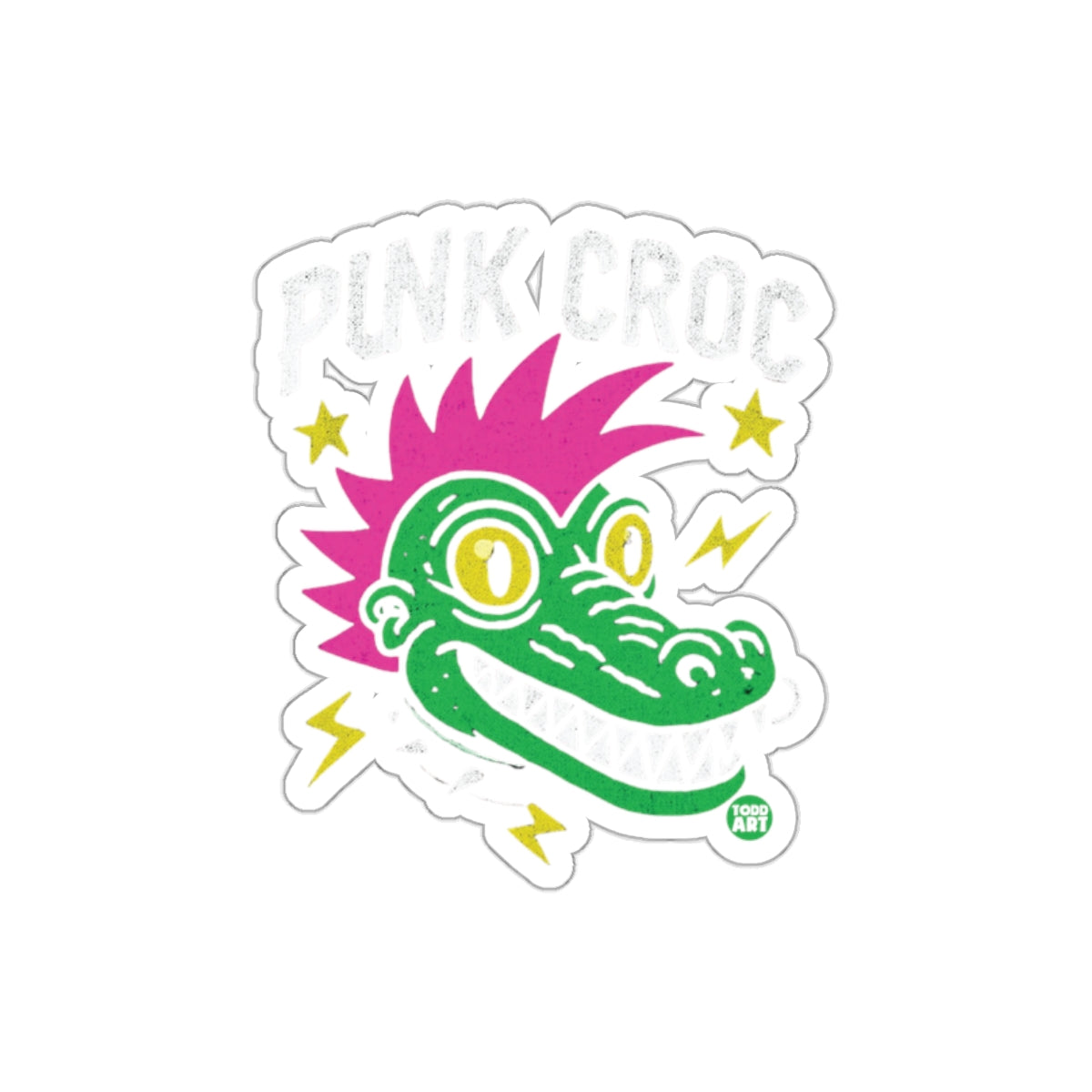 Punk Croc Funny Alligator Reptile Illustration sticker
