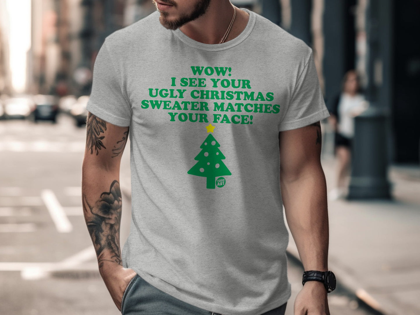 Wow I See Your Ugly Christmas Sweater Matches Shirt