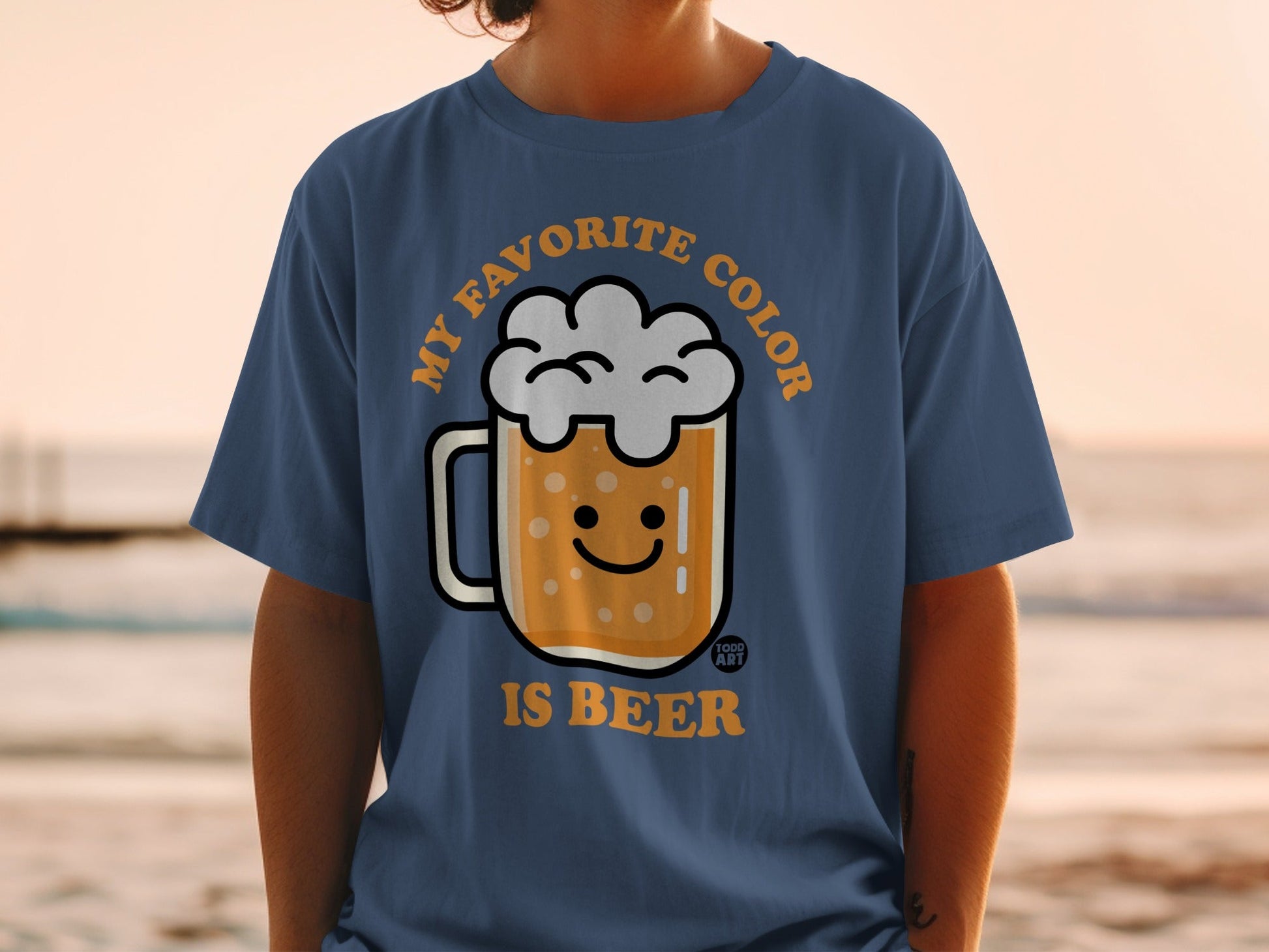 My Favorite Color Is Beer Funny Graphic T-Shirt