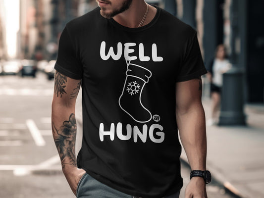 Well Hung Printed Graphic Tee for a Fun Casual Look