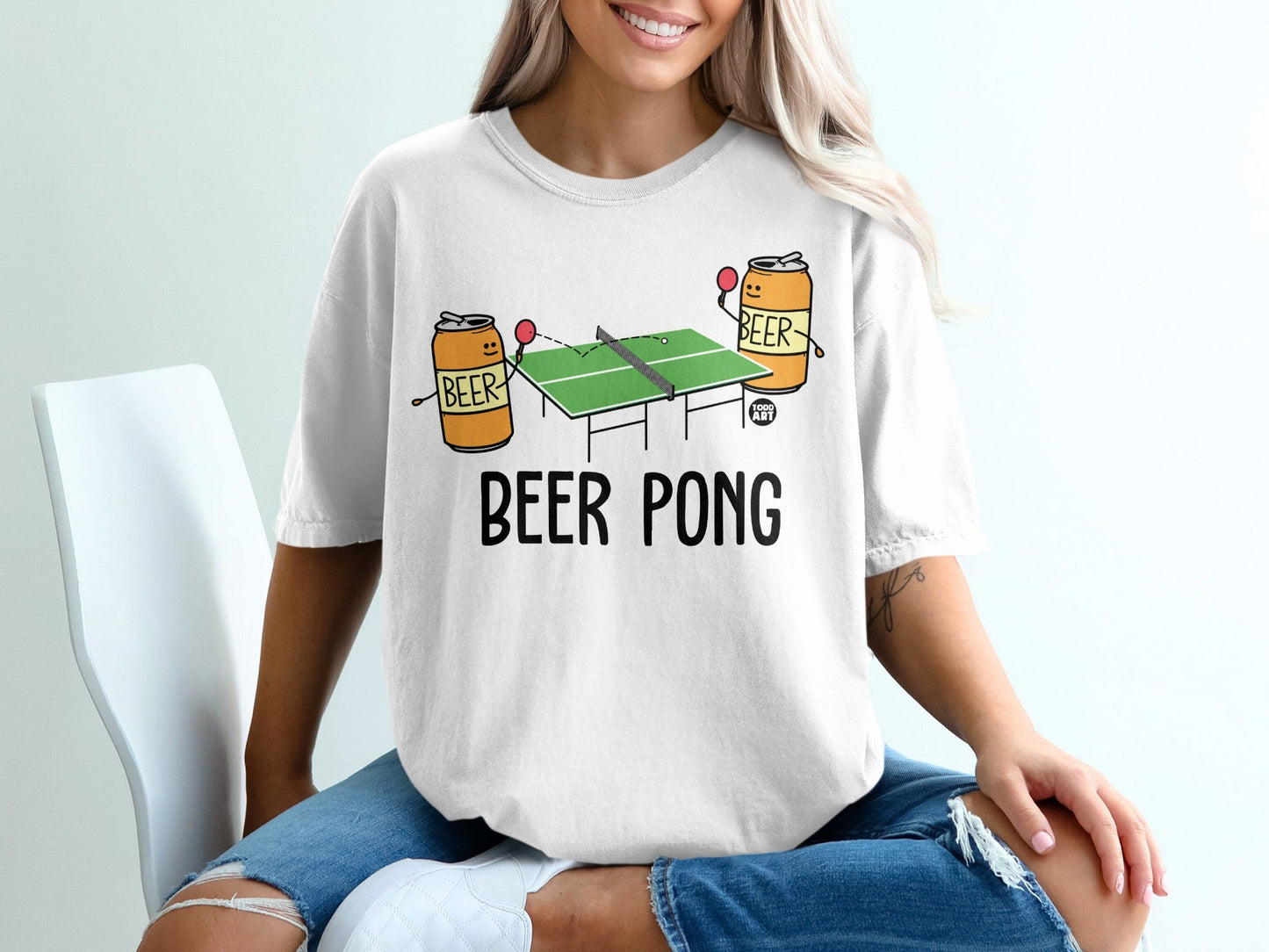 Funny Beer Pong Graphic T-Shirt Ideal for Parties