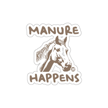 Manure Happens Horse Graphic Sticker Design