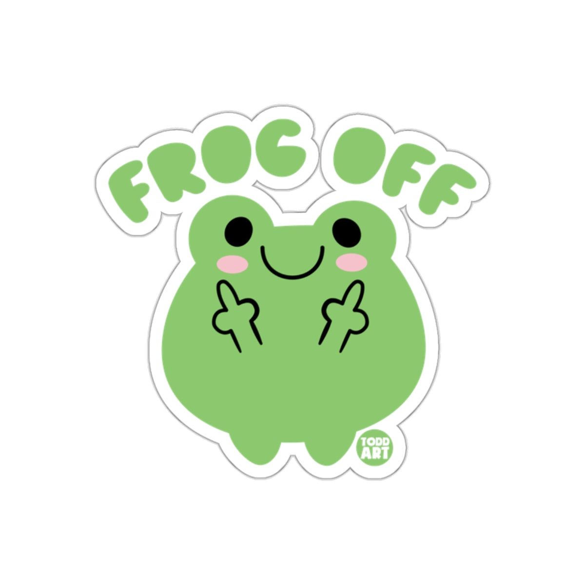 Frog Off Cute Green Frog Sticker Art Product