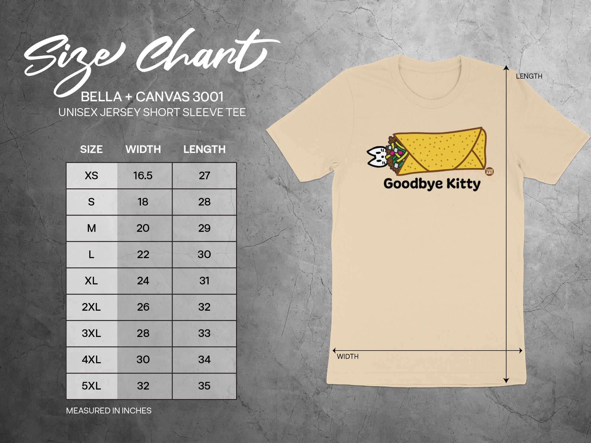 Goodbye Kitty Graphic Design on Unisex Jersey Shirt