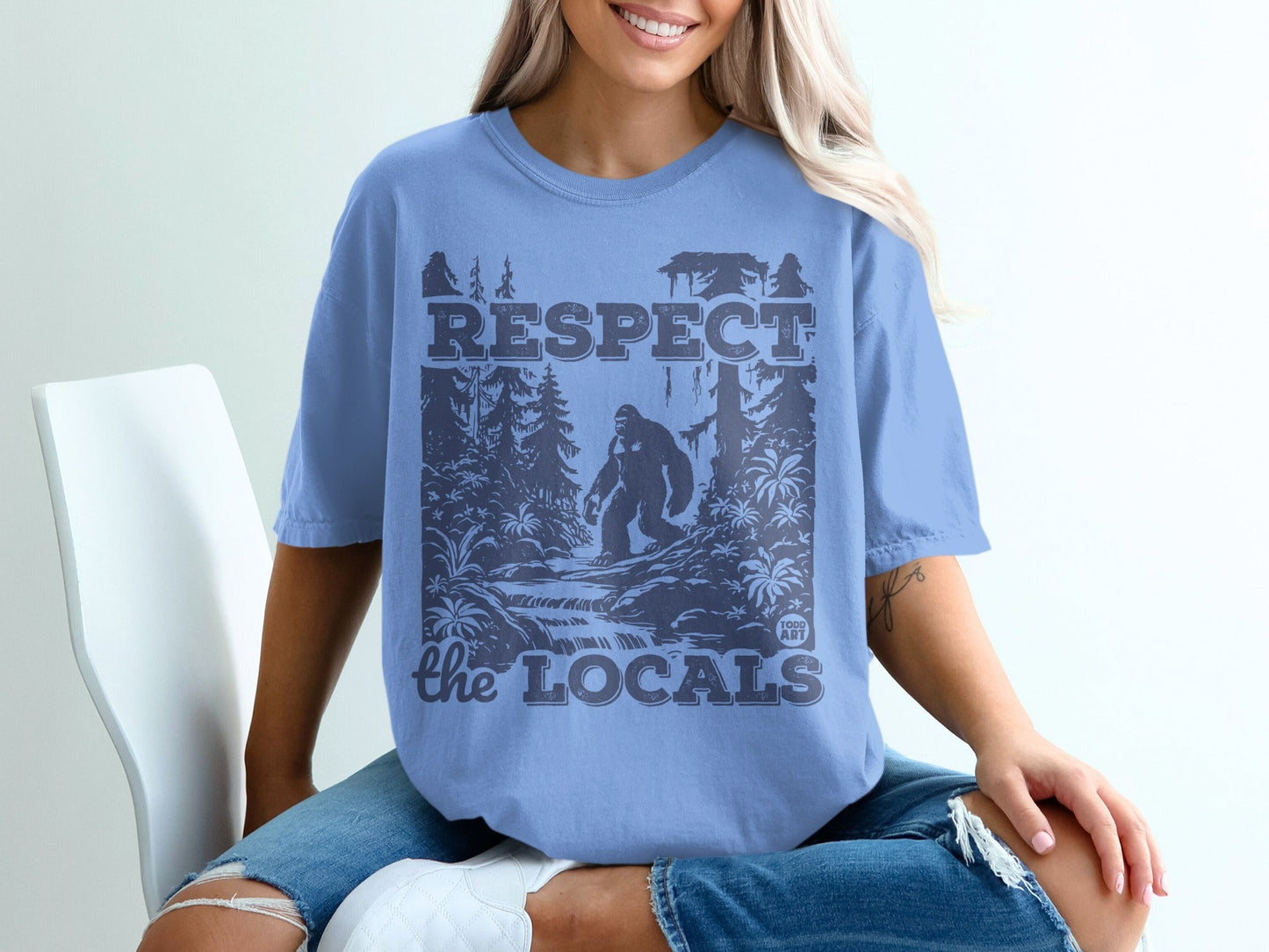 Respect the Locals Bigfoot Graphic T-shirt