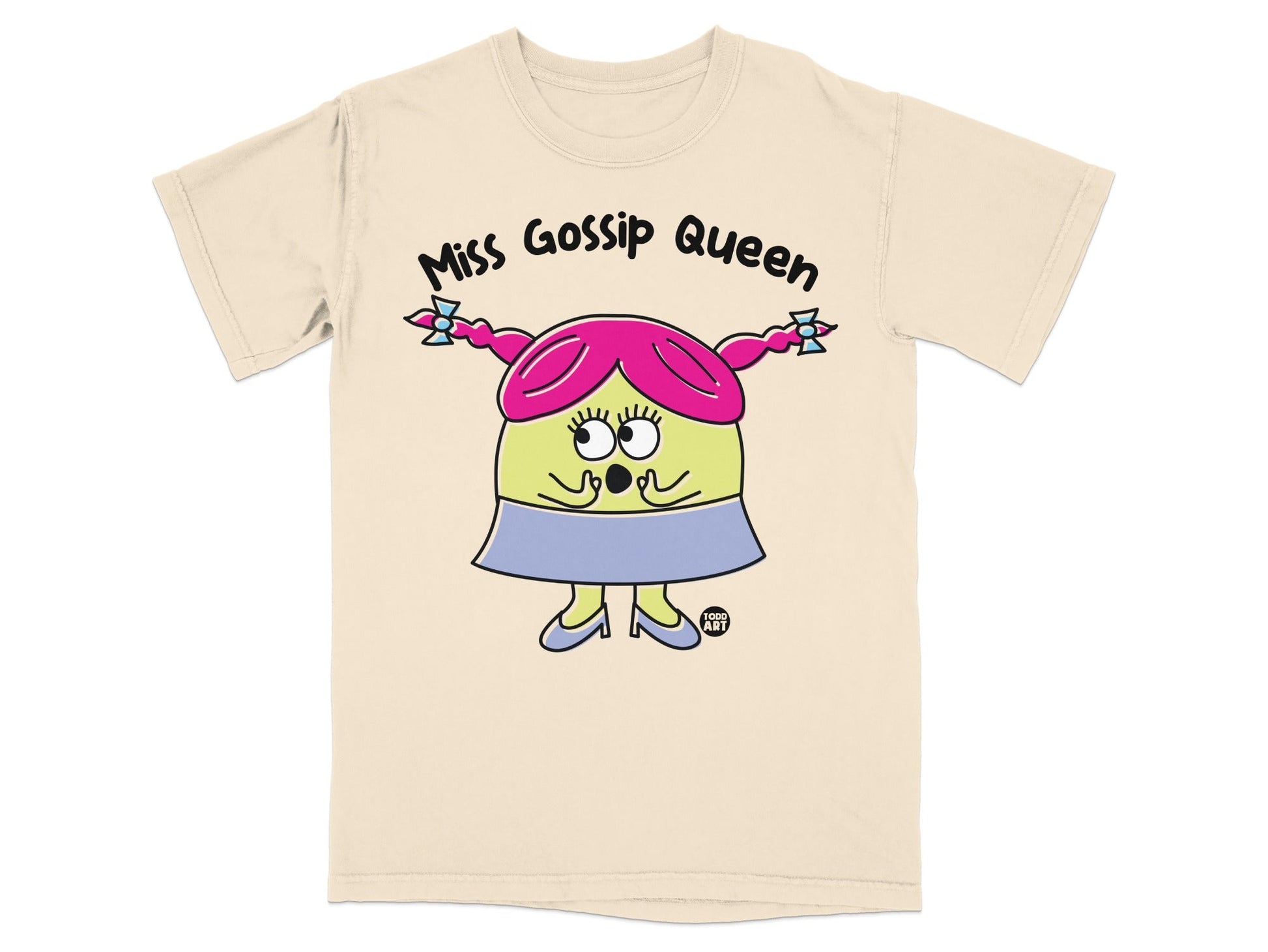 Miss Gossip Queen Graphic Tee Shirt Todd Art Design