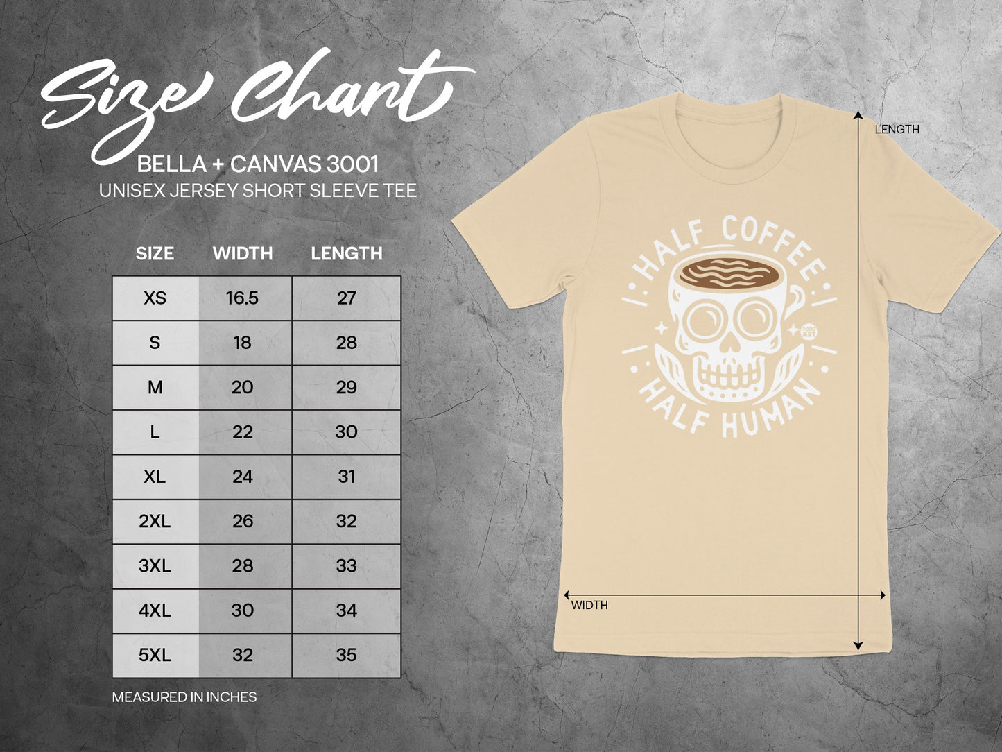 Half Coffee Half Human Unisex Jersey Short Sleeve Tee