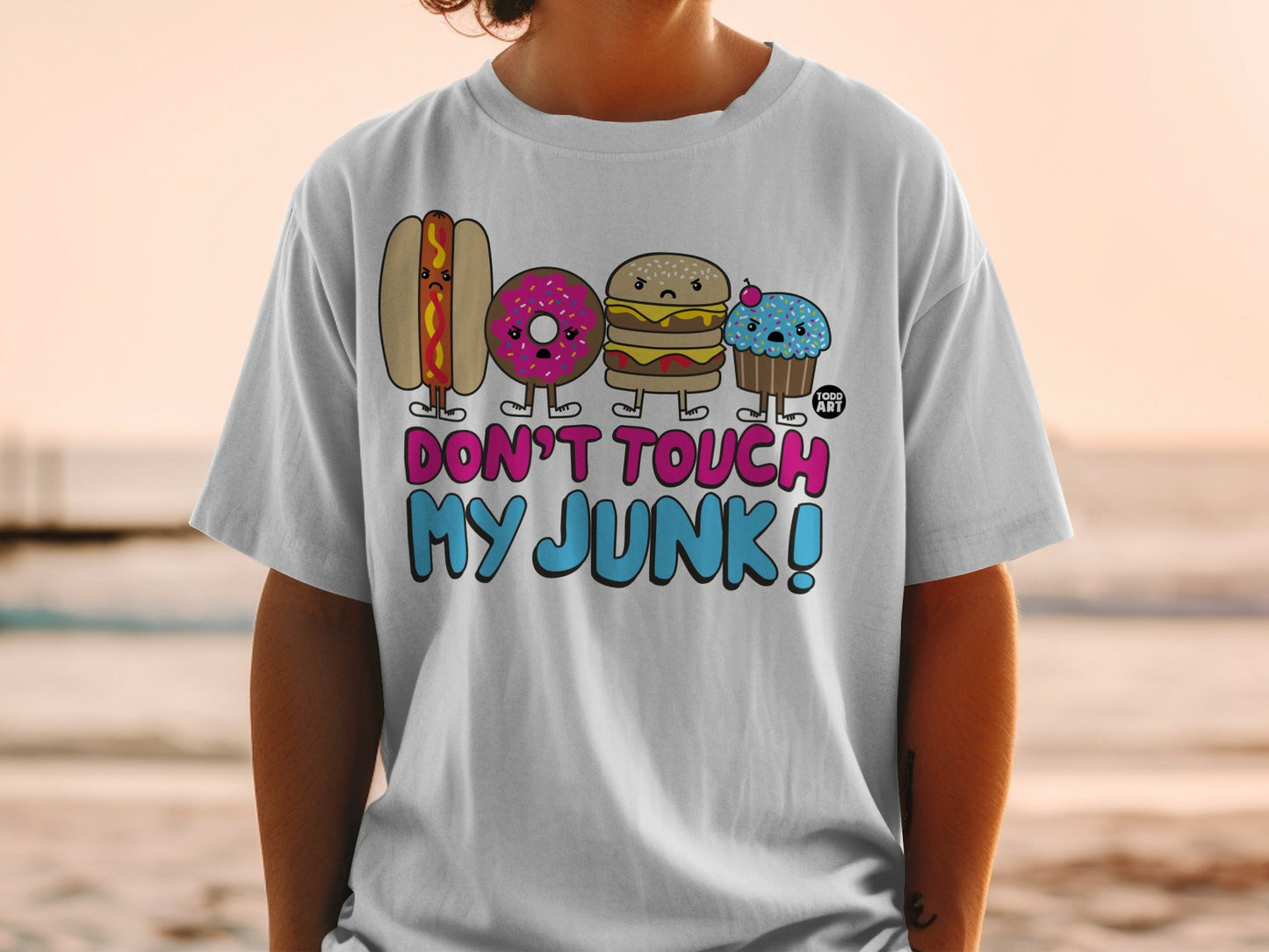 Don't Touch My Junk Funny Food Graphic T-shirt