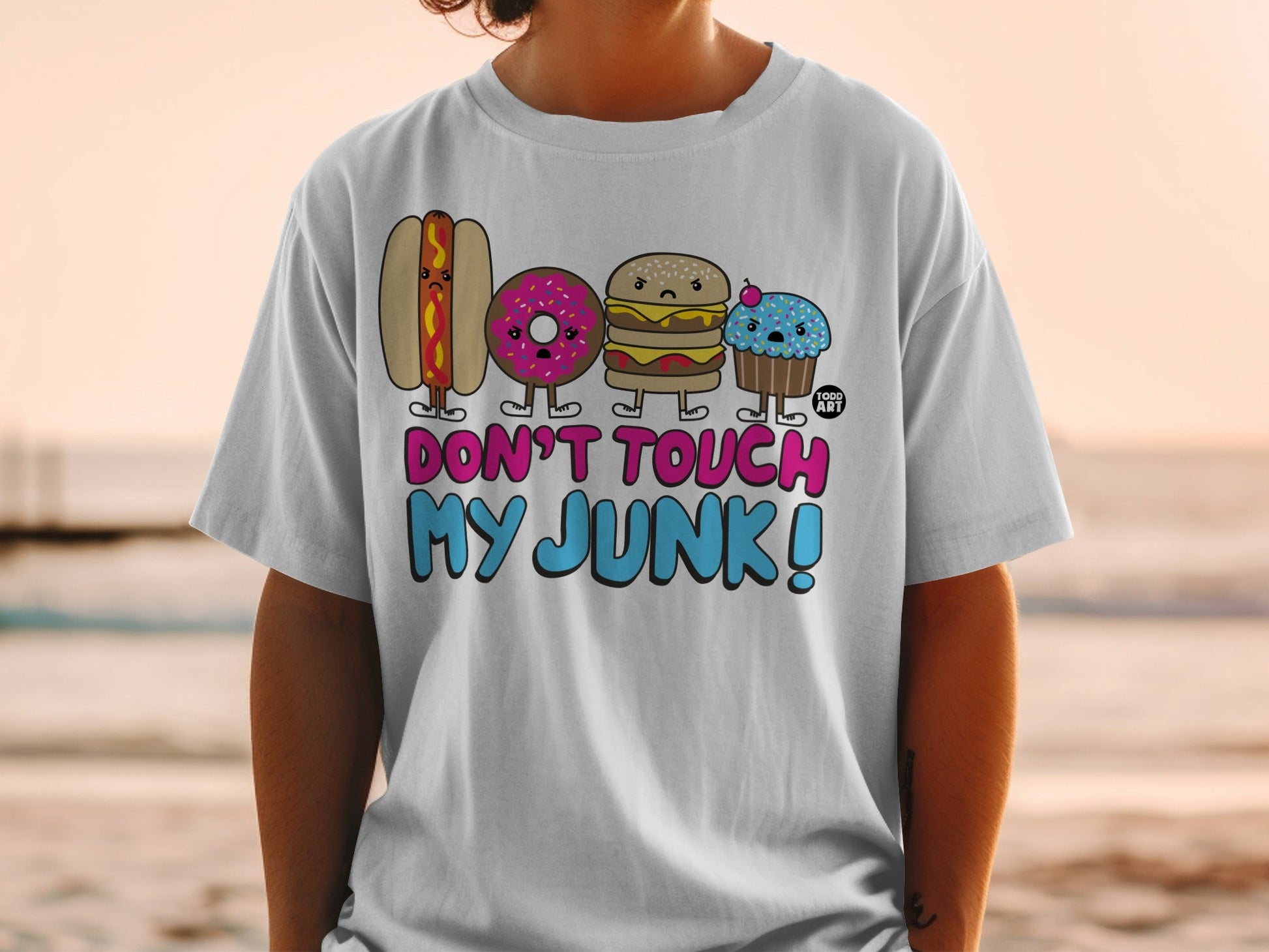 Don't Touch My Junk Funny Food Graphic T-shirt