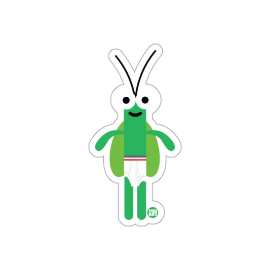 Cute Green Character Sticker in Underwear Sticker