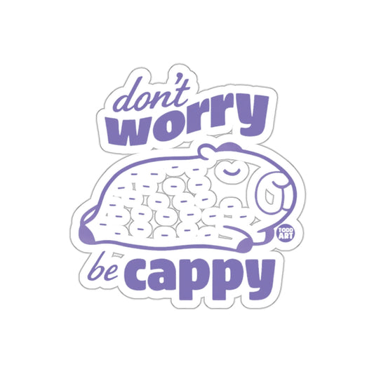 Don't Worry Be Cappy Inspirational Sticker Product