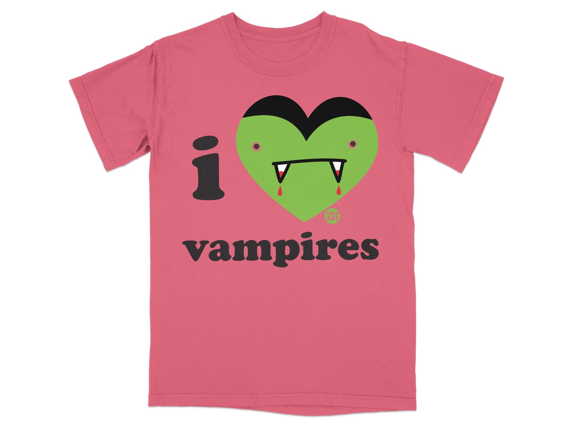 I Love Vampires Graphic Tee for Vampire Fans