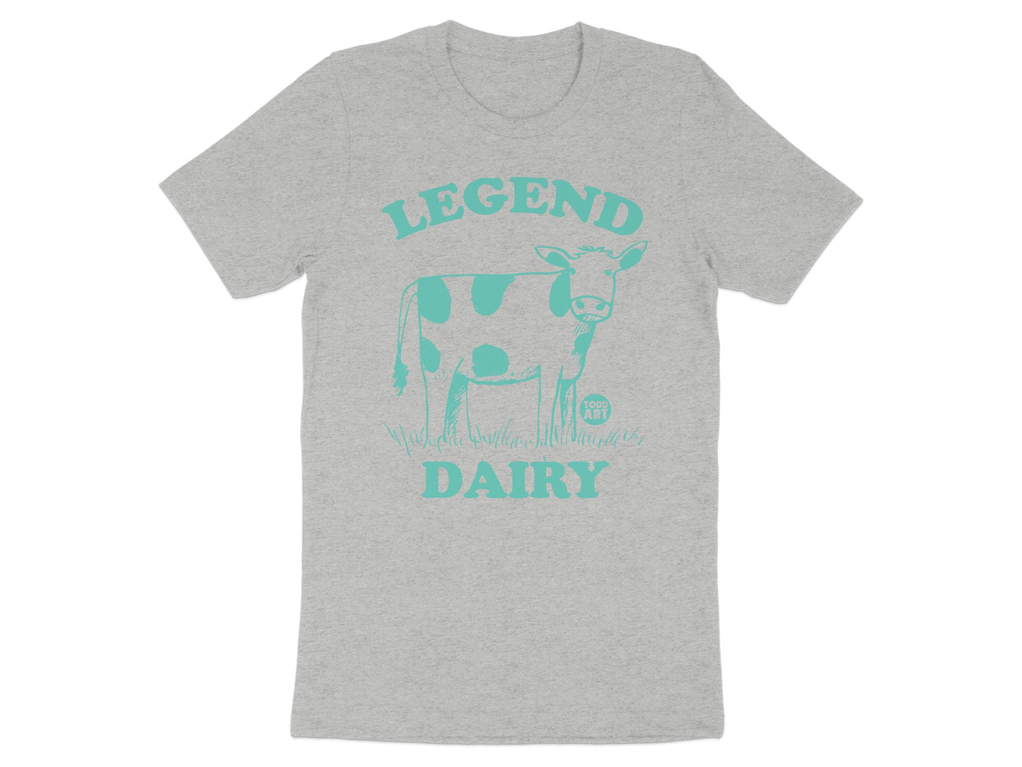 LEGEND DAIRY Funny Cow Graphic Design T-shirt
