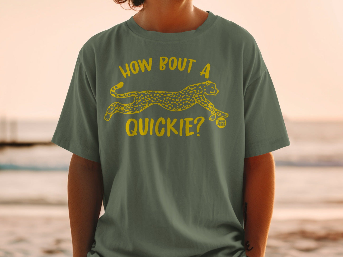 How Bout A Quickie Design Graphic Tee Shirt