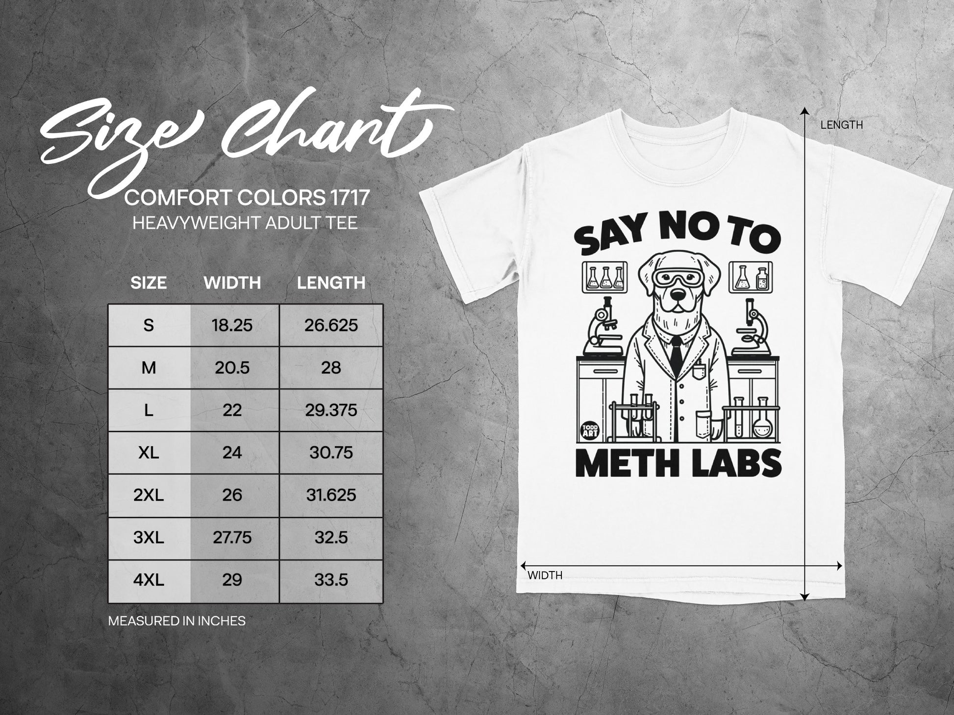 Say No To Meth Labs Heavyweight Adult Tee