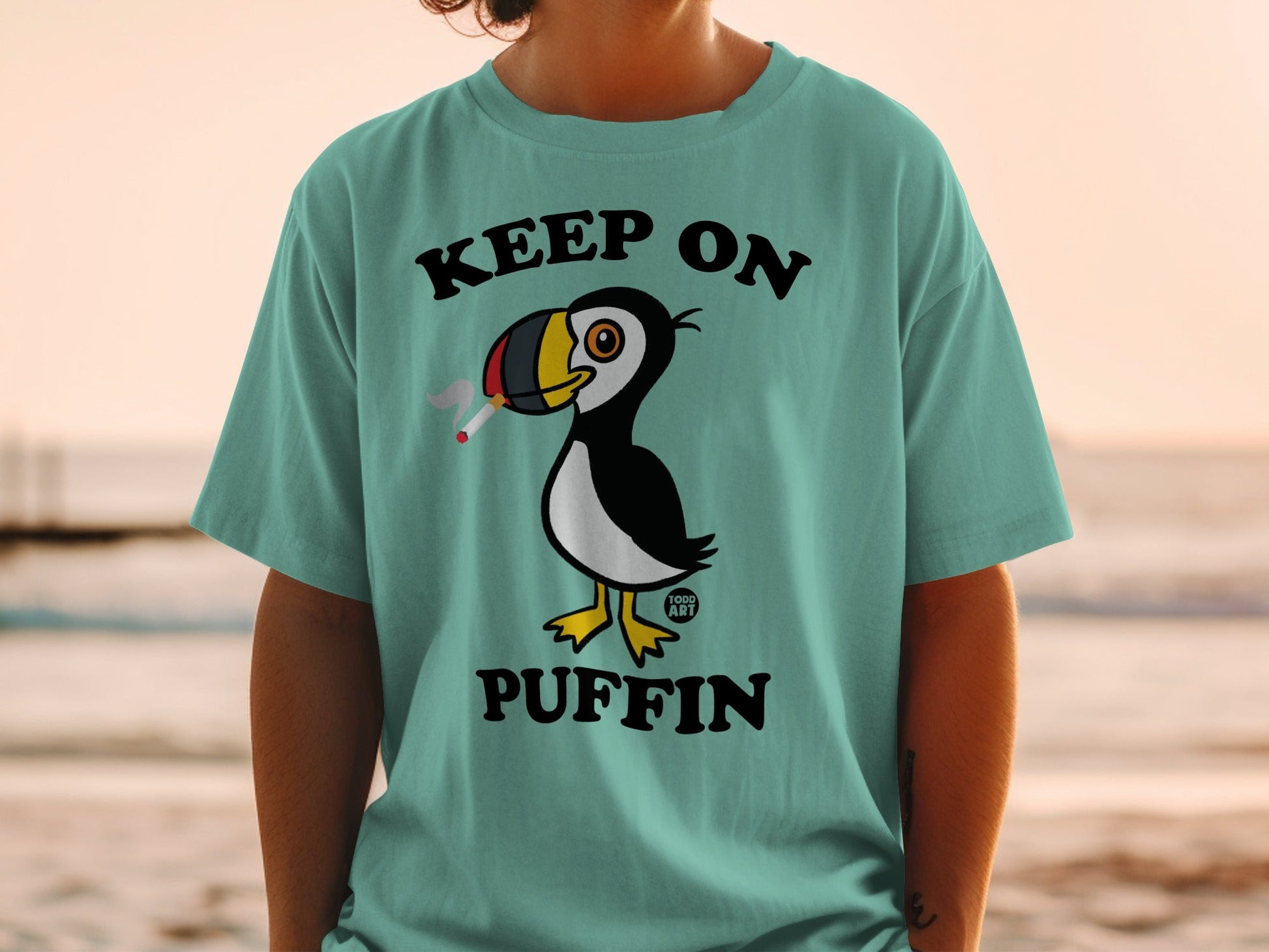 Keep On Puffin Cartoon Character T-Shirt