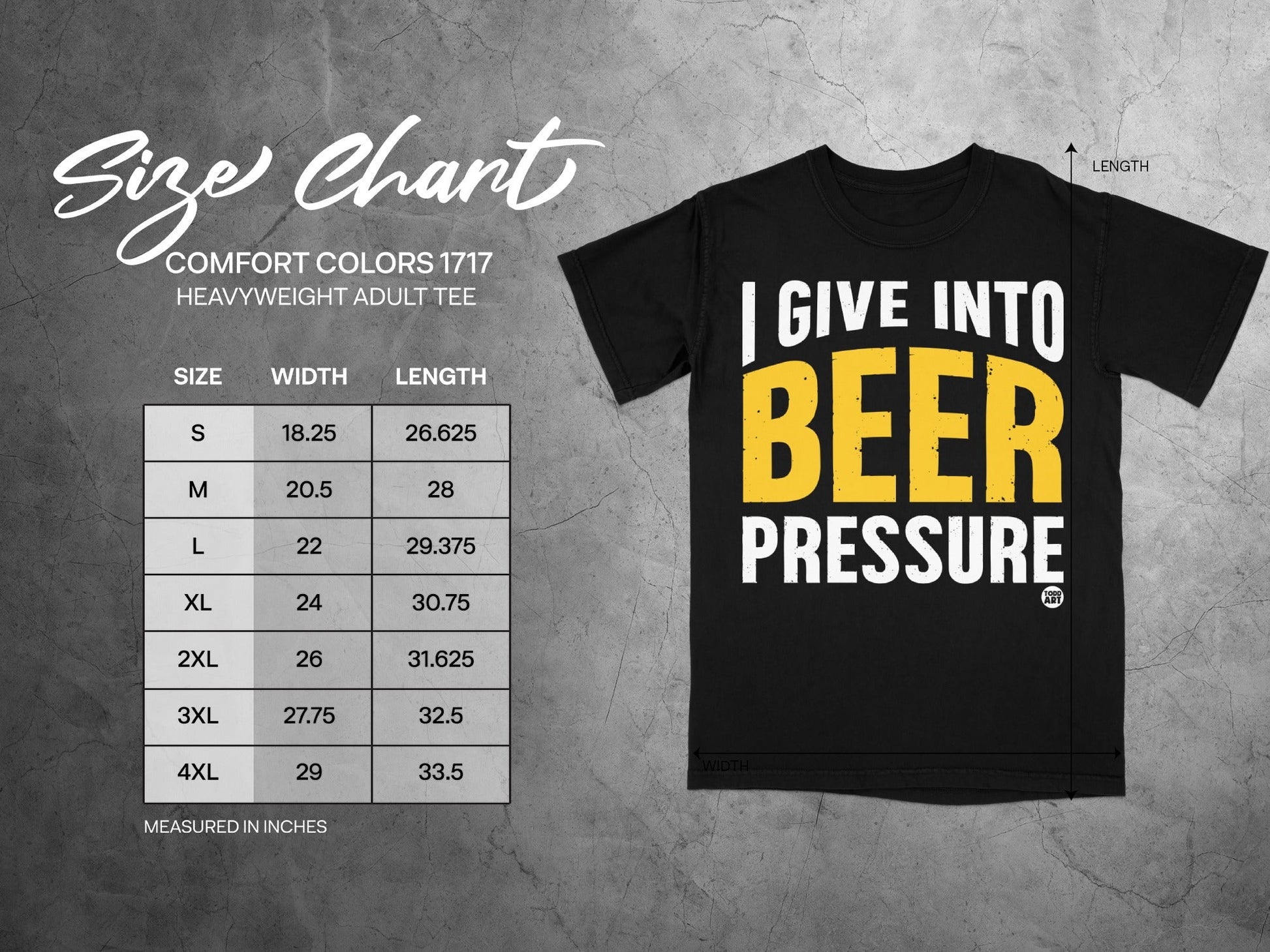 I Give Into Beer Pressure Comfort Colors 1717 Adult Tee