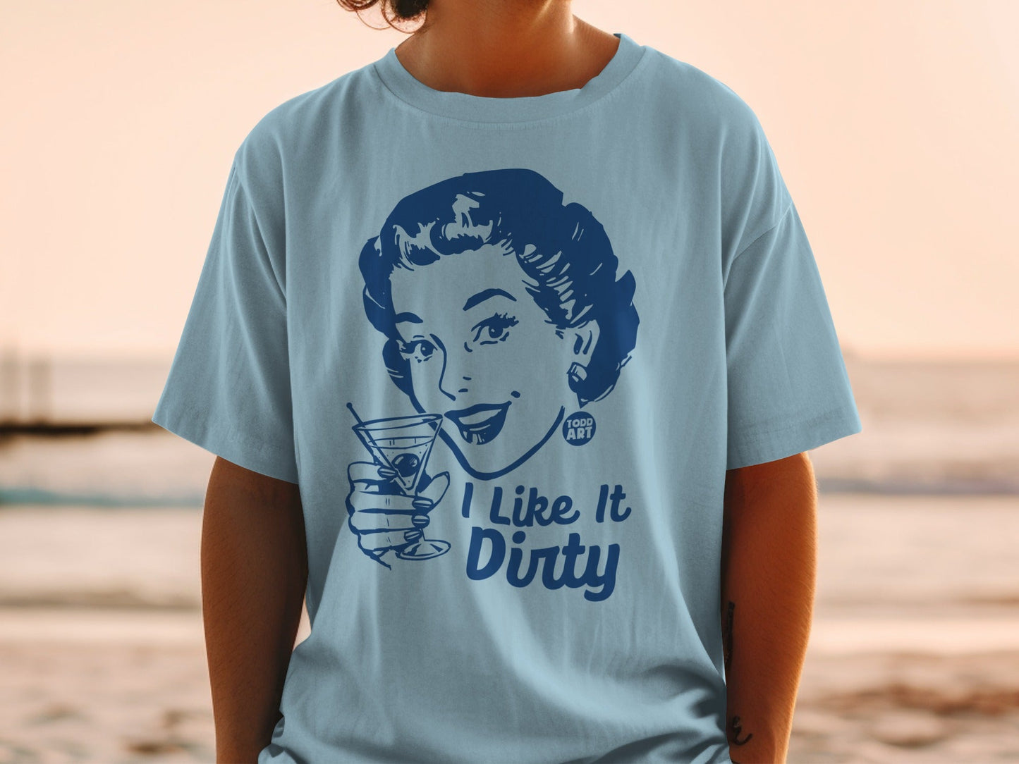 I Like It Dirty Retro Style Graphic Tee Shirt